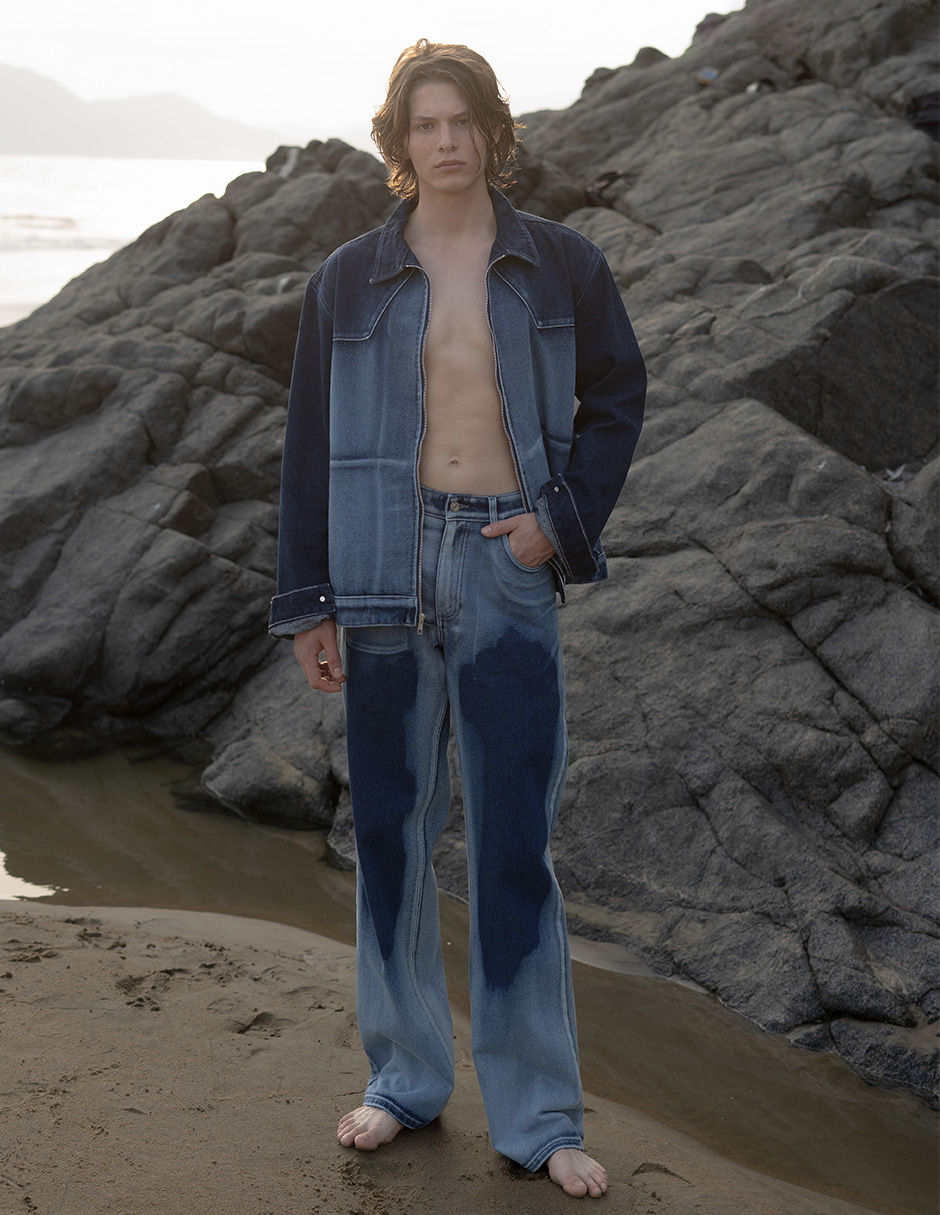 Foto 5 | Jeans De Mezclilla Mchk. Para Caballero Corte Relaxed. Color Ojo De Mar. Modelo 8087