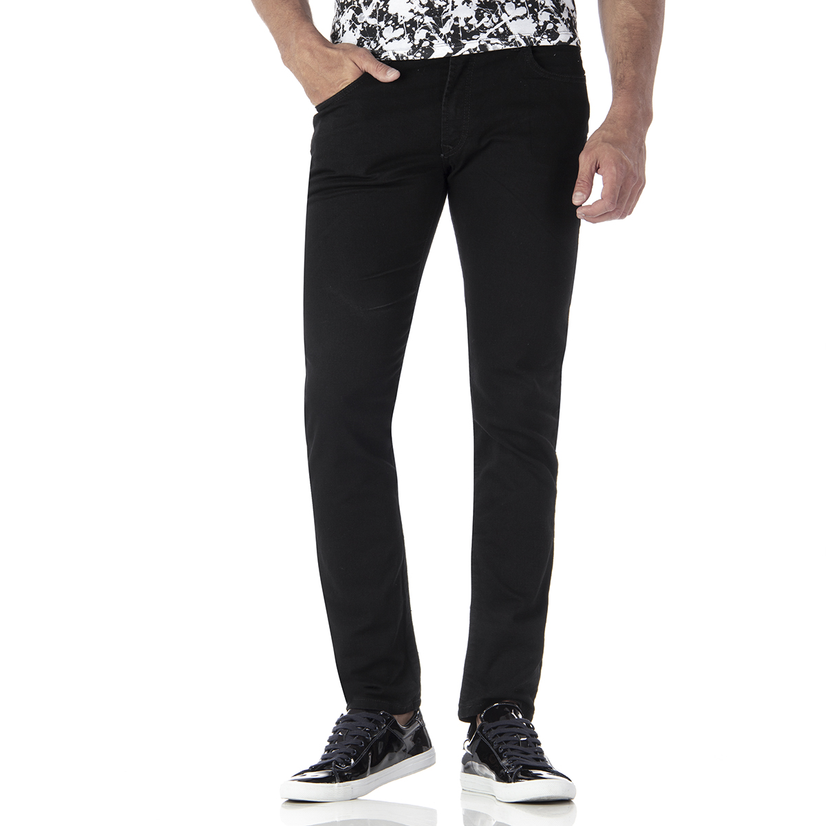 Foto 2 pulgar | Jeans Silver Plate Filipoo 6 Skinny Fit color Negro para Hombre
