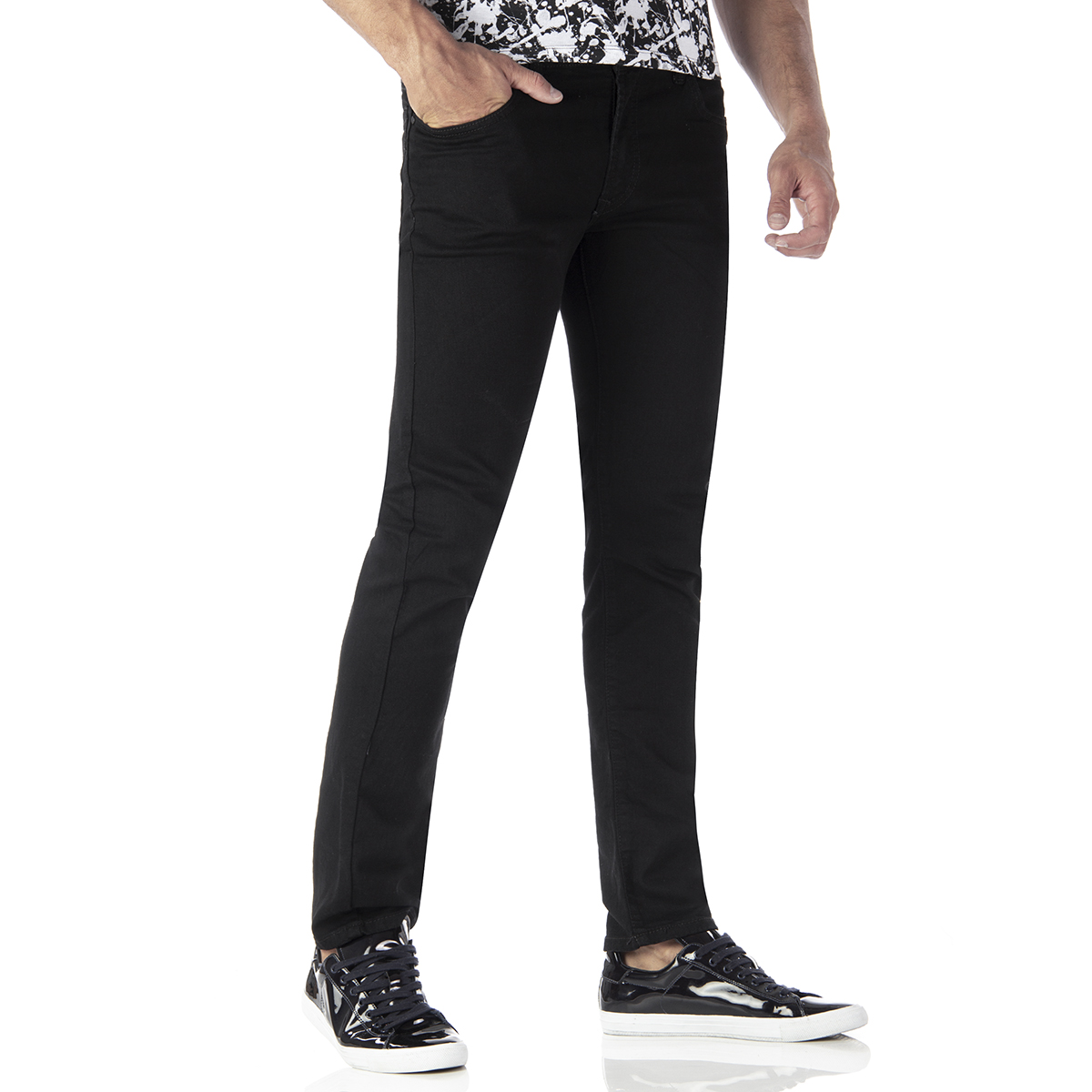 Foto 3 pulgar | Jeans Silver Plate Filipoo 6 Skinny Fit color Negro para Hombre