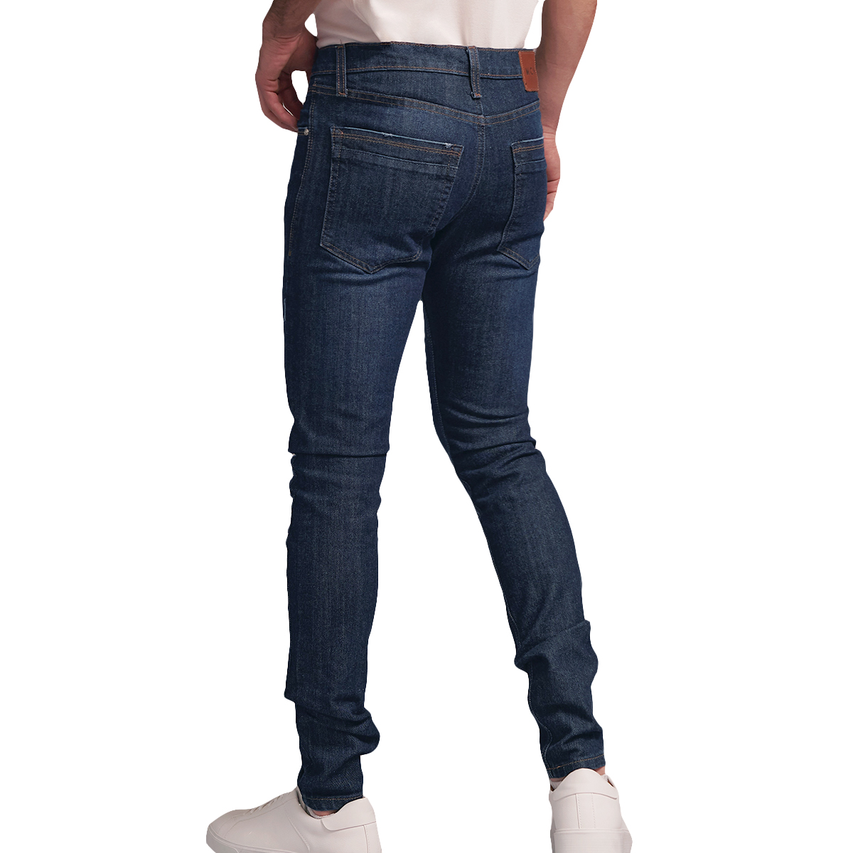 Foto 4 pulgar | Jeans de Mezclilla Skinny MCHK 8002 color Azul Corte Ajustado Roto para Caballero