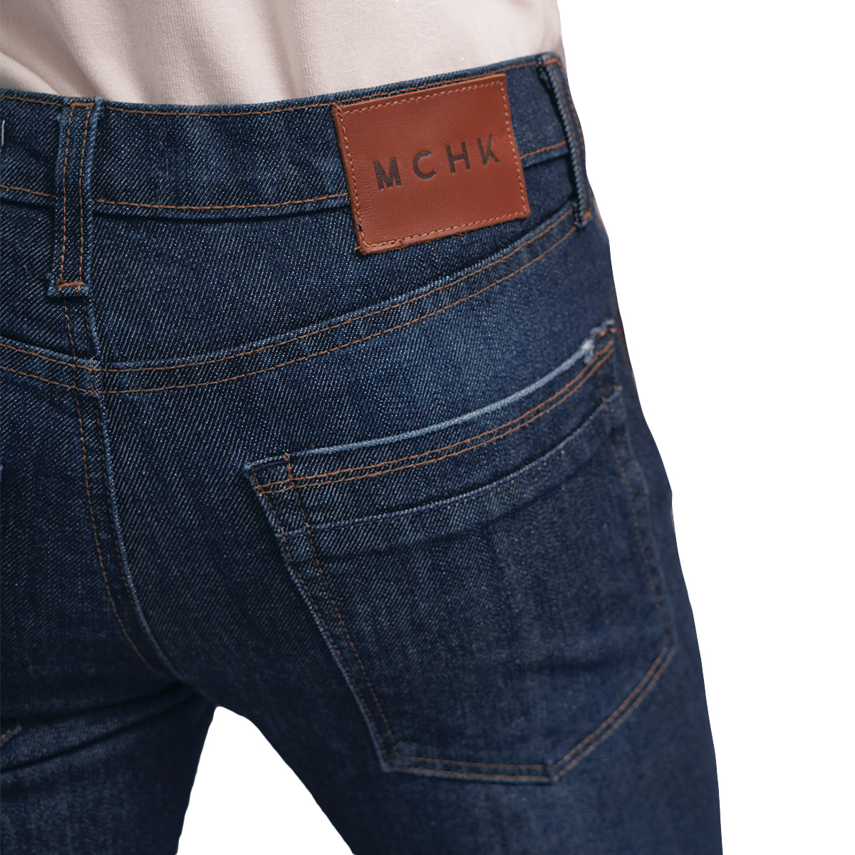 Foto 6 pulgar | Jeans de Mezclilla Skinny MCHK 8002 color Azul Corte Ajustado Roto para Caballero