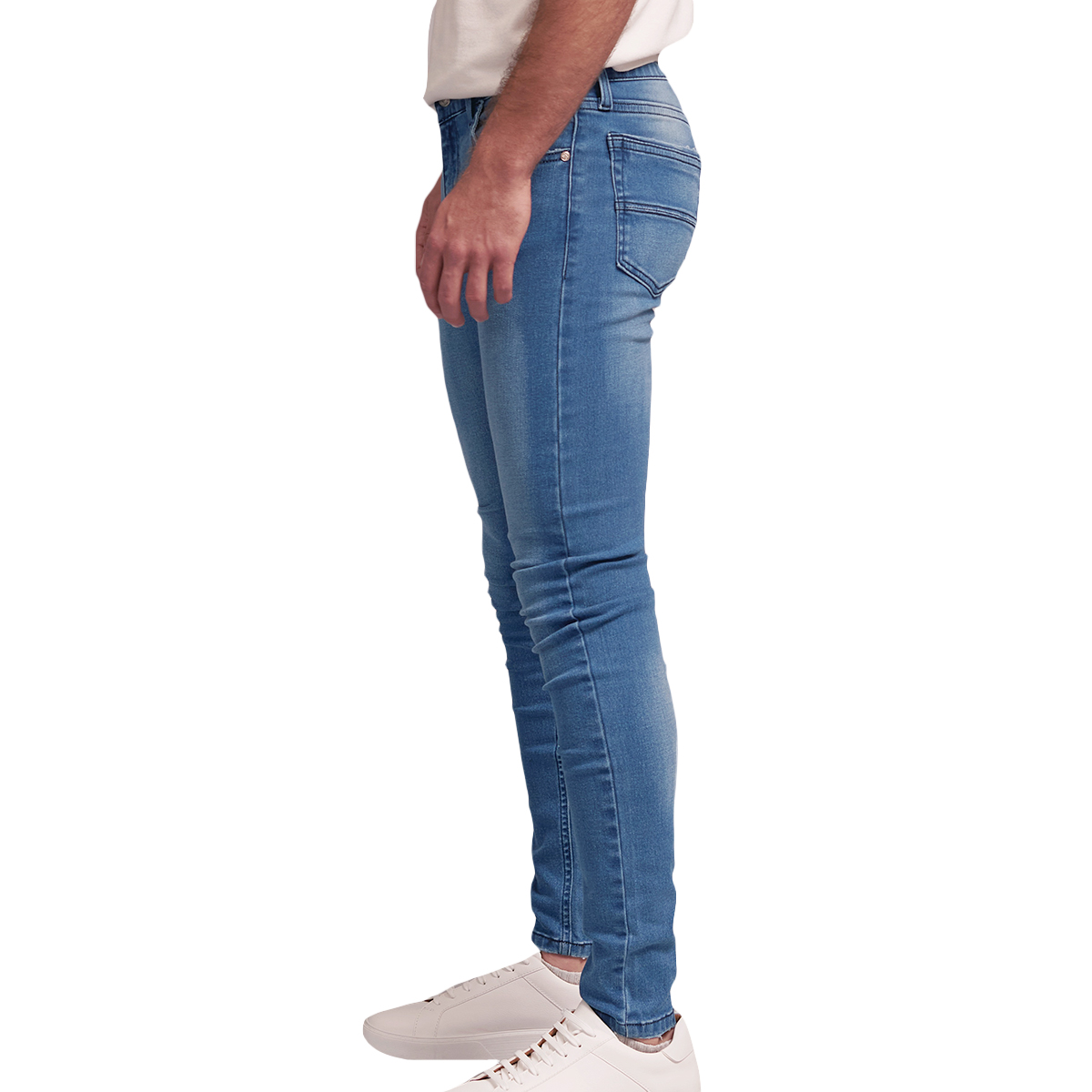 Foto 3 pulgar | Jeans de Mezclilla Stretch MCHK 8008 color Azul tiro Alto para Hombre