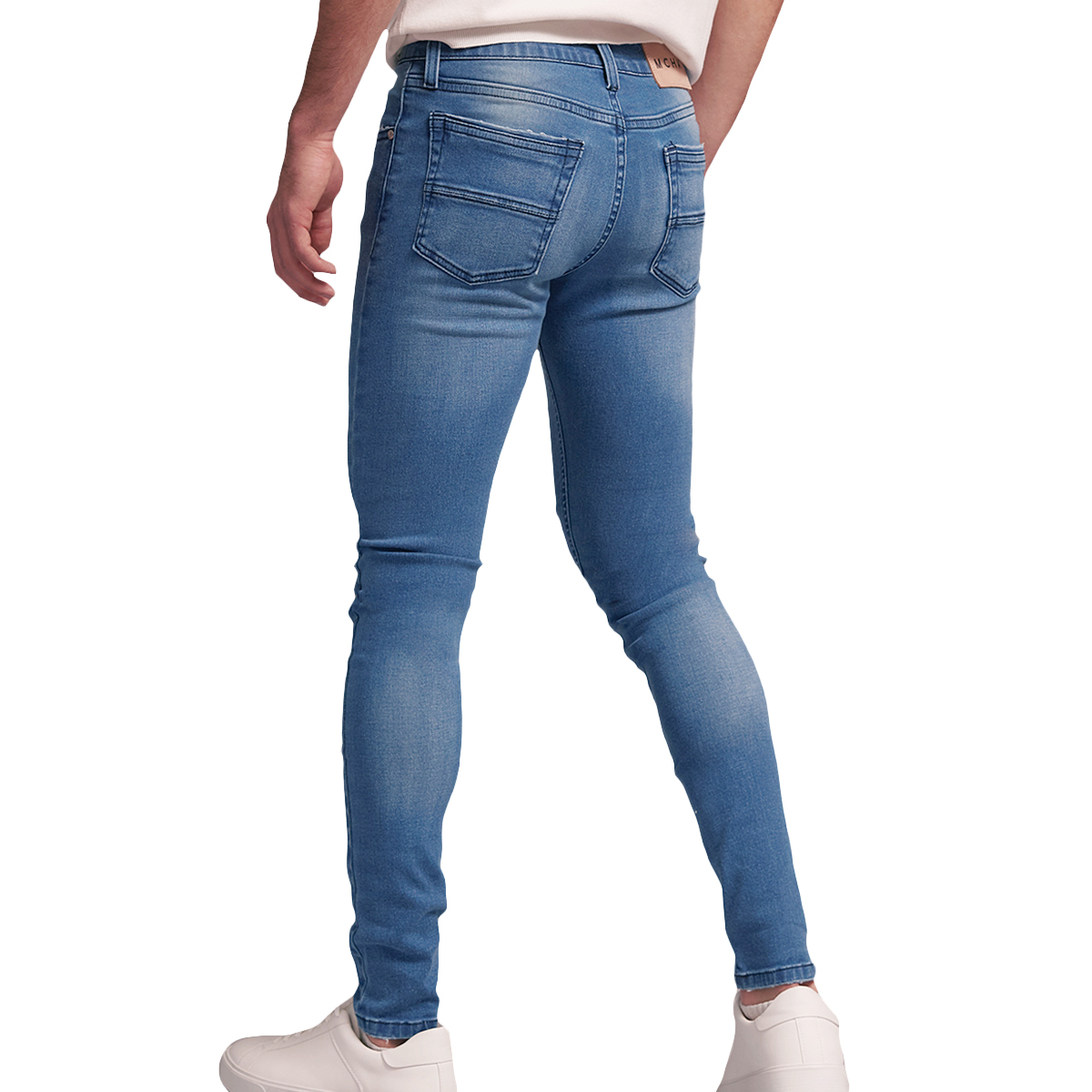 Foto 4 pulgar | Jeans de Mezclilla Stretch MCHK 8008 color Azul tiro Alto para Hombre