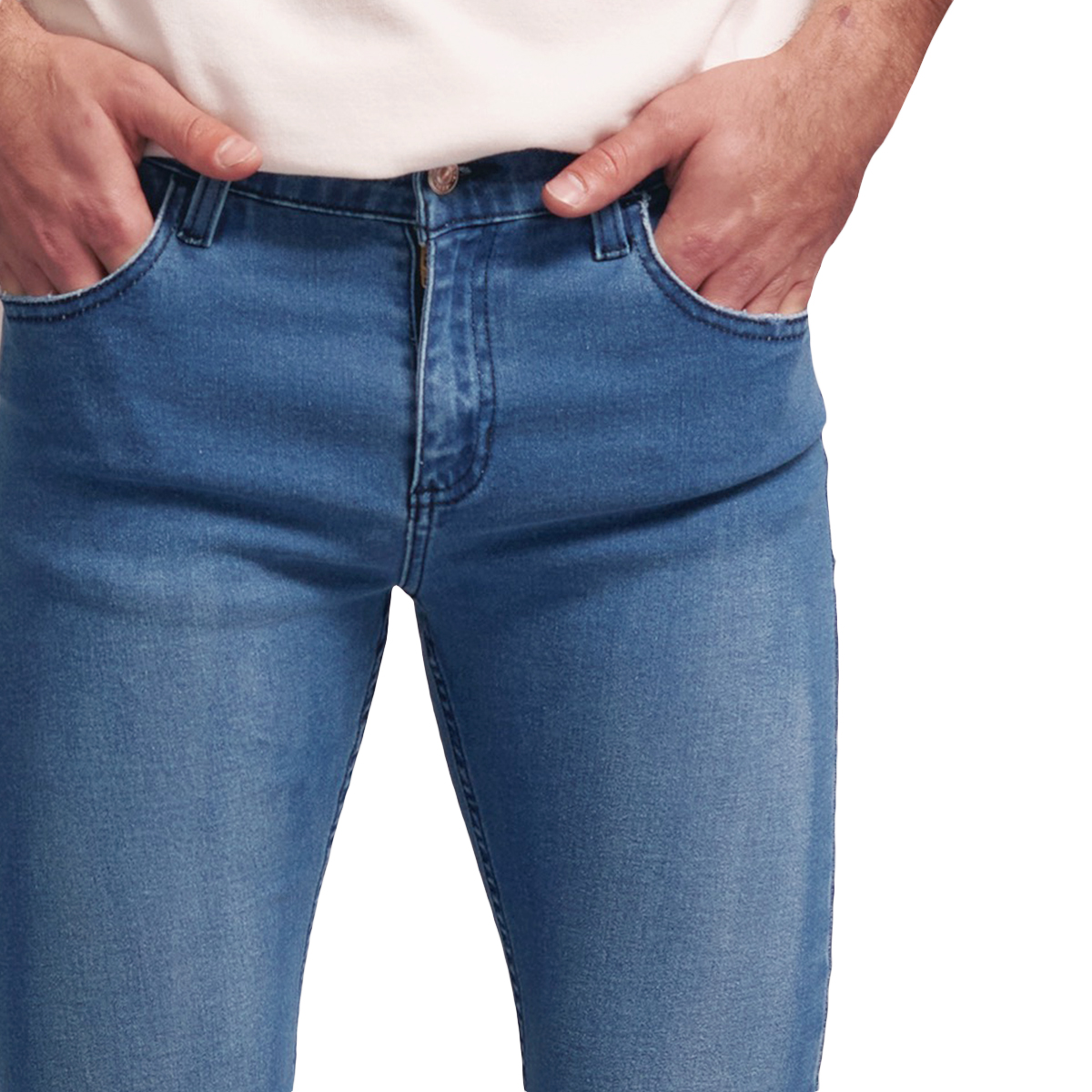 Foto 5 pulgar | Jeans de Mezclilla Stretch MCHK 8008 color Azul tiro Alto para Hombre