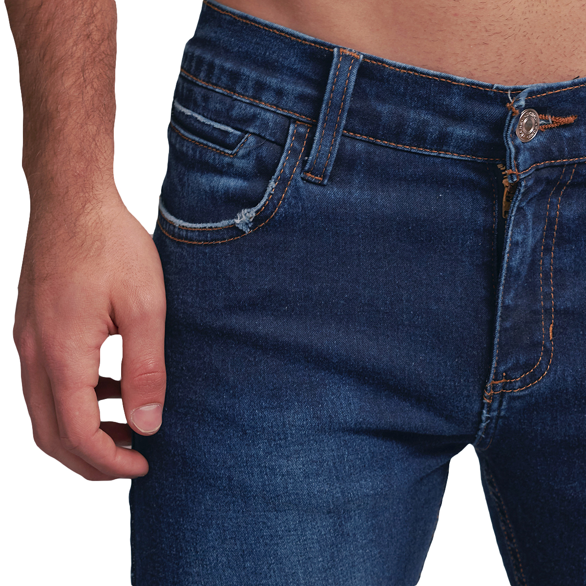 Foto 4 | Jeans de Mezclilla Stretch MCHK 8009 color Azul Tiro Alto para Hombre