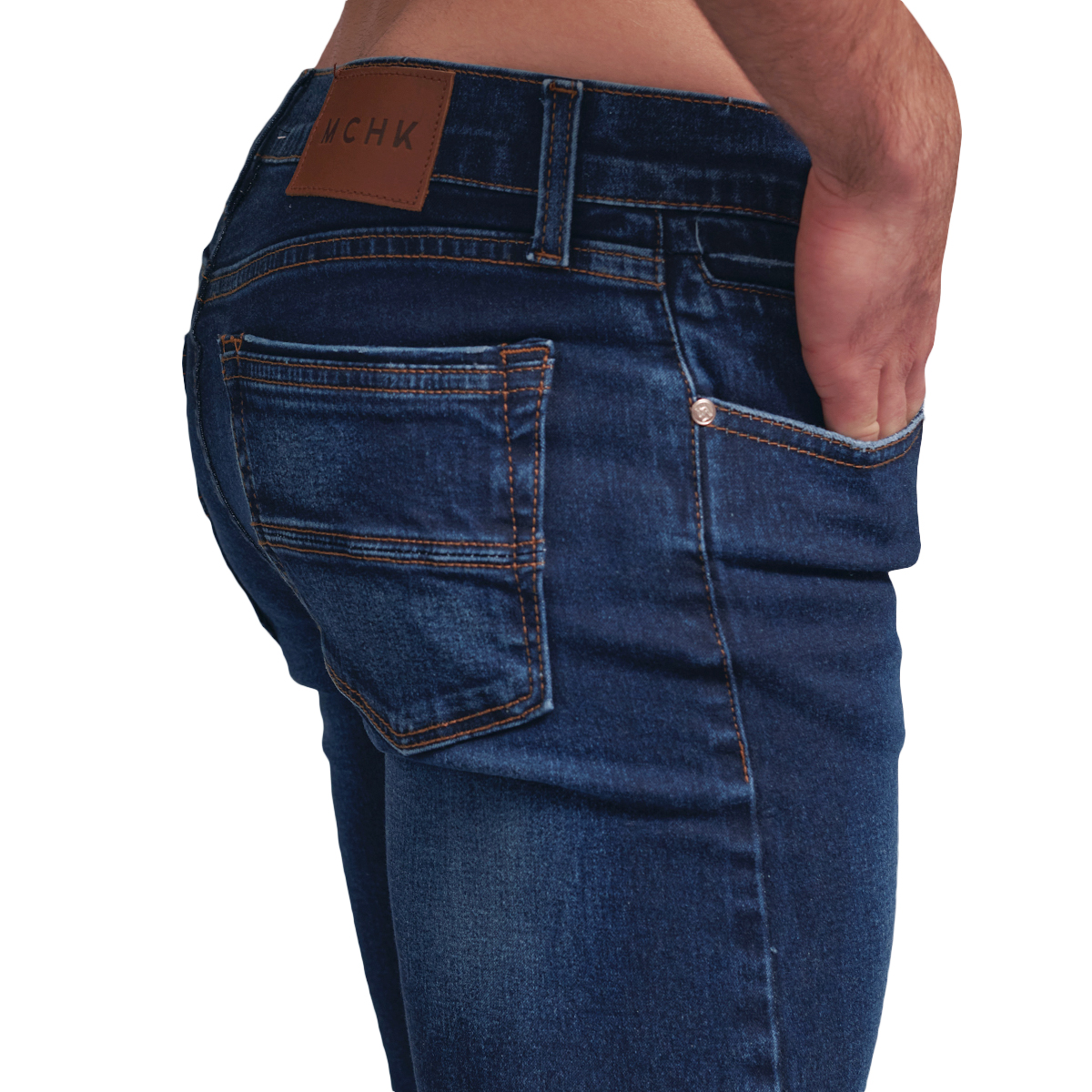 Foto 5 | Jeans de Mezclilla Stretch MCHK 8009 color Azul Tiro Alto para Hombre