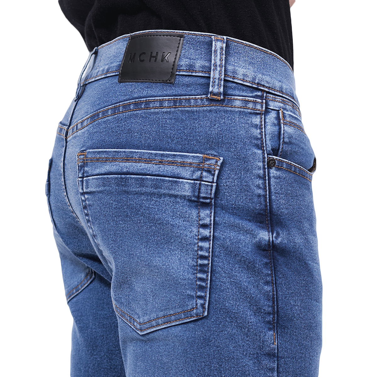 Foto 5 | Jeans de Mezclilla Stretch MCHK 8010 color Azul con Desgaste para Hombre