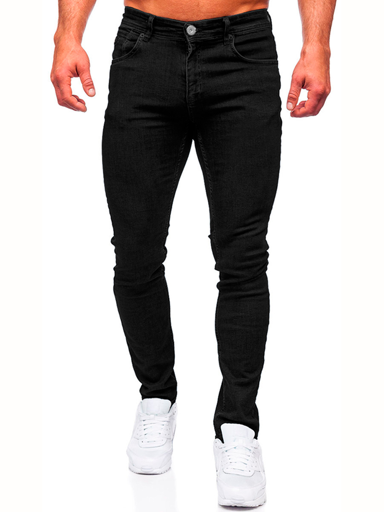 Jeans Shendy Vendy Slim Fit Mezclilla Stretch color Negro para Caballero