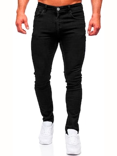 Foto 1 | Jeans Shendy Vendy Slim Fit Mezclilla Stretch color Negro para Caballero