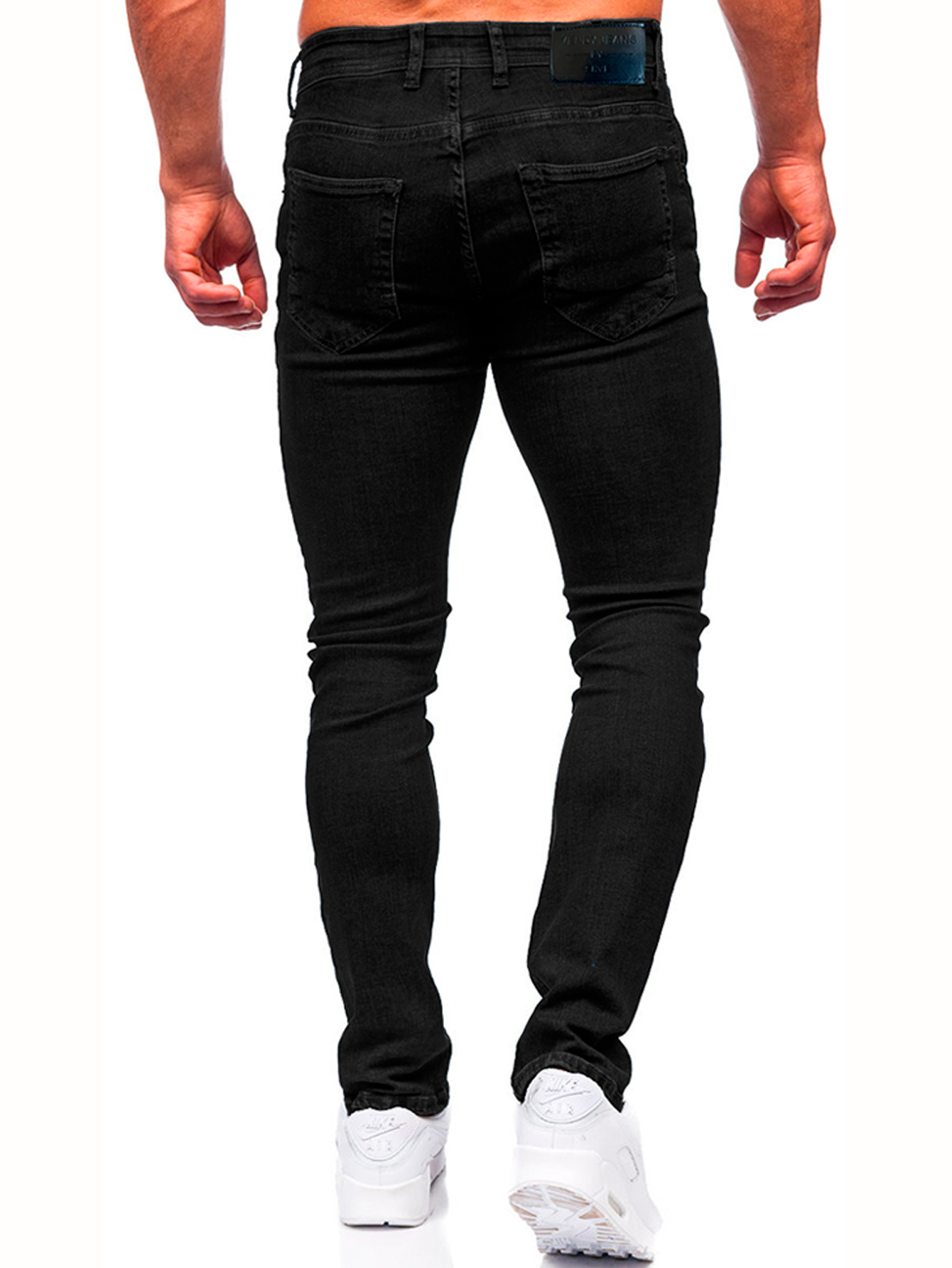 Foto 4 pulgar | Jeans Shendy Vendy Slim Fit Mezclilla Stretch color Negro para Caballero