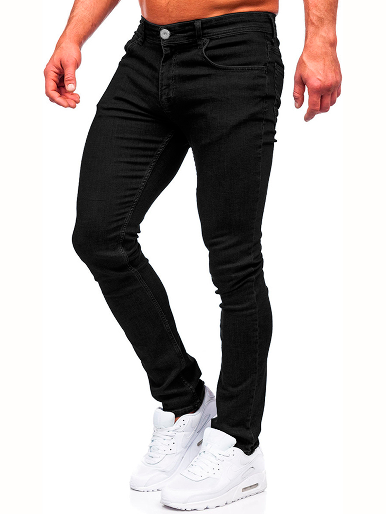 Foto 5 pulgar | Jeans Shendy Vendy Slim Fit Mezclilla Stretch color Negro para Caballero
