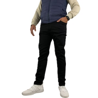 Foto 2 | Pantalón Skinny Stretch Indutex y Moda Negro Liso para Hombre