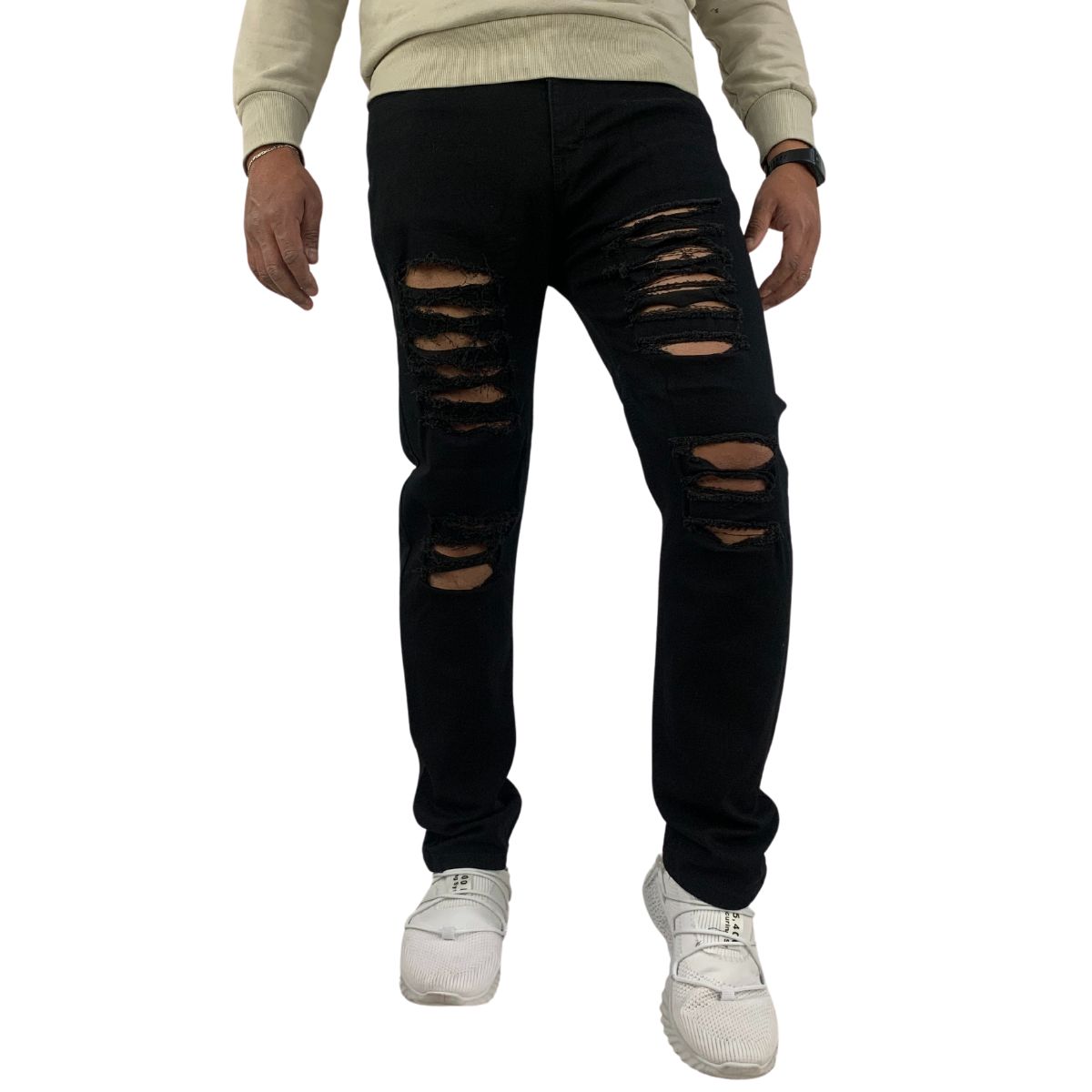 Pantalón Skinny Stretch Indutex y Moda Negro para Hombre