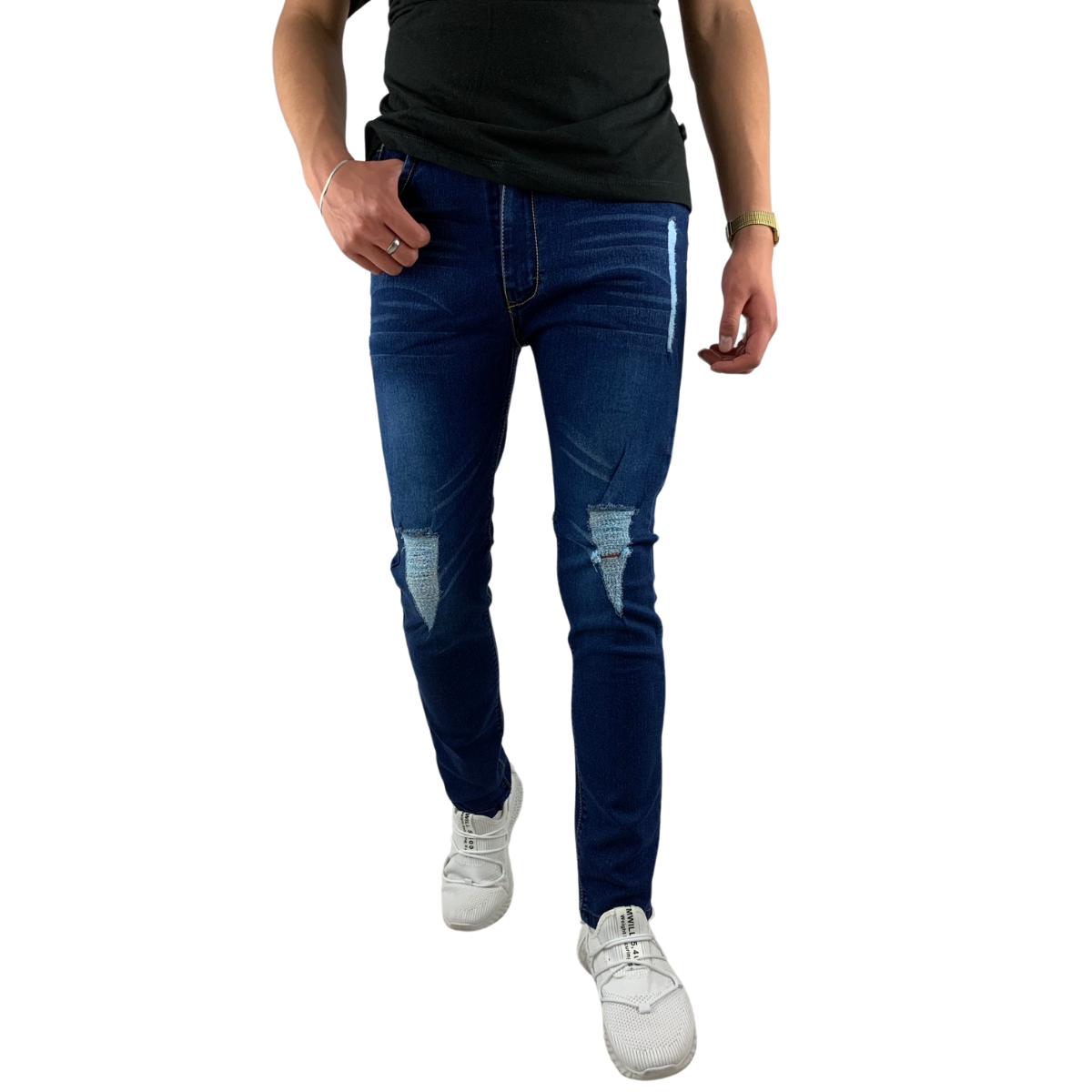 Foto 2 pulgar | Jeans Skinny Sky Line Indutex y Moda Azul para Hombre