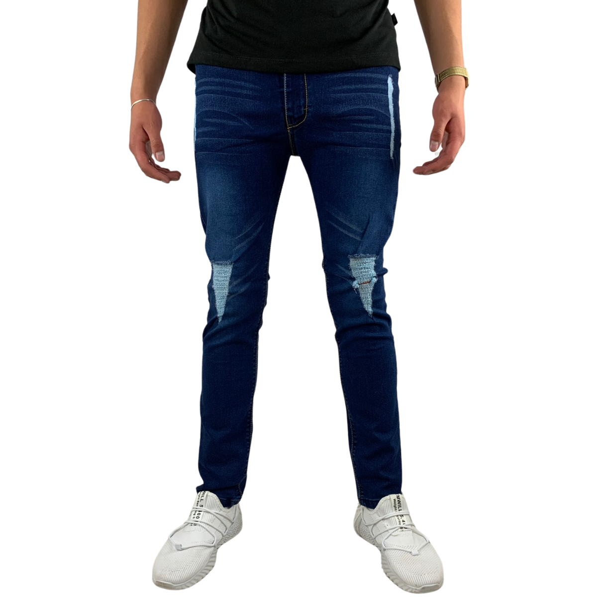 Foto 4 pulgar | Jeans Skinny Sky Line Indutex y Moda Azul para Hombre