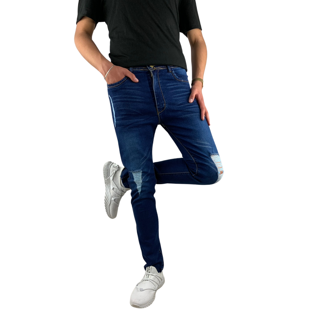 Foto 6 pulgar | Jeans Skinny Sky Line Indutex y Moda Azul para Hombre