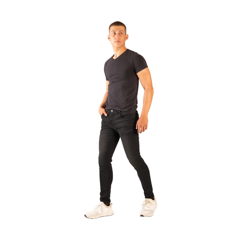 Pantalón Super Skinny Mezclilla Confort Negro para Hombre
