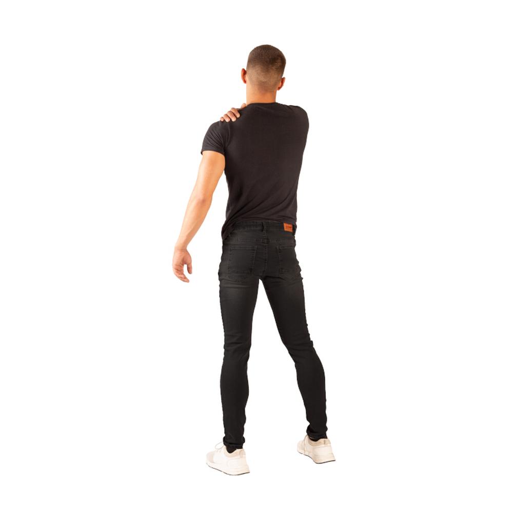 Foto 4 pulgar | Pantalón Super Skinny Mezclilla Confort Negro para Hombre