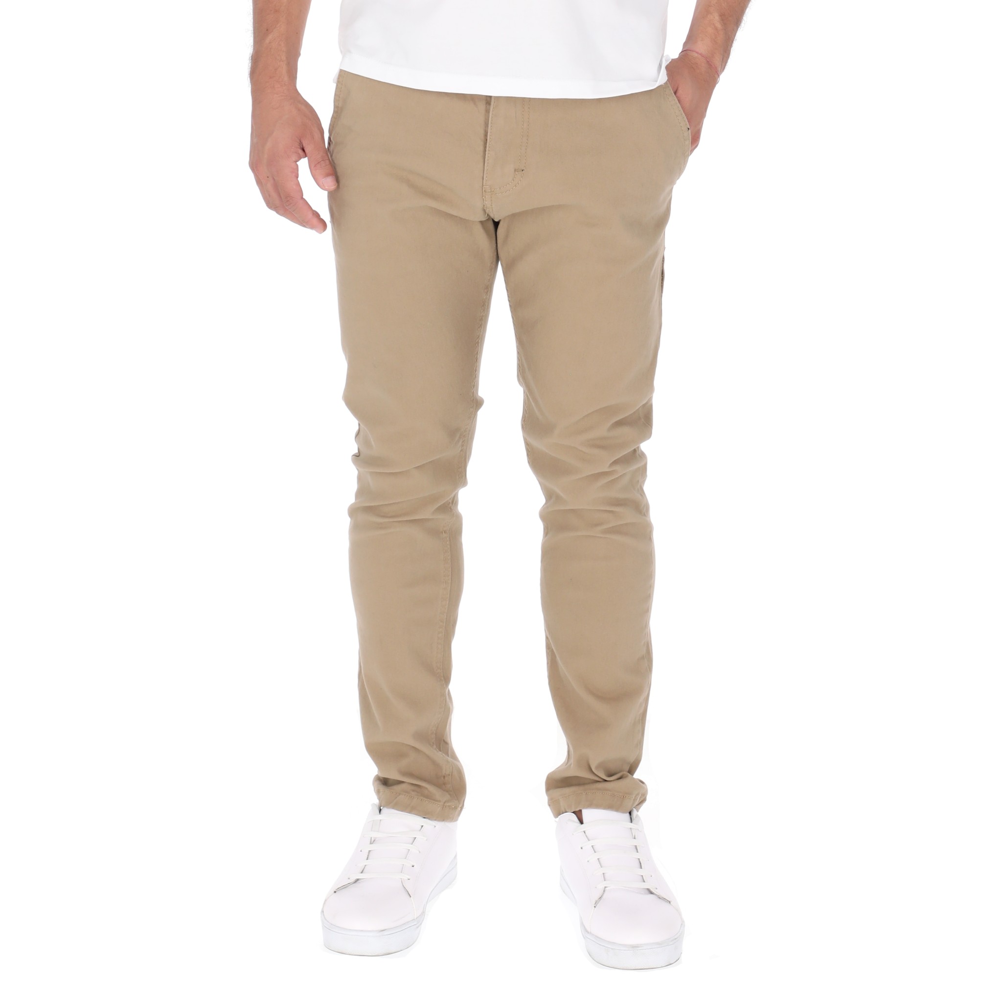 Foto 2 pulgar | Jeans De Gabardina Color Beige Para Hombre Chb Chili Beans Clothing Co.