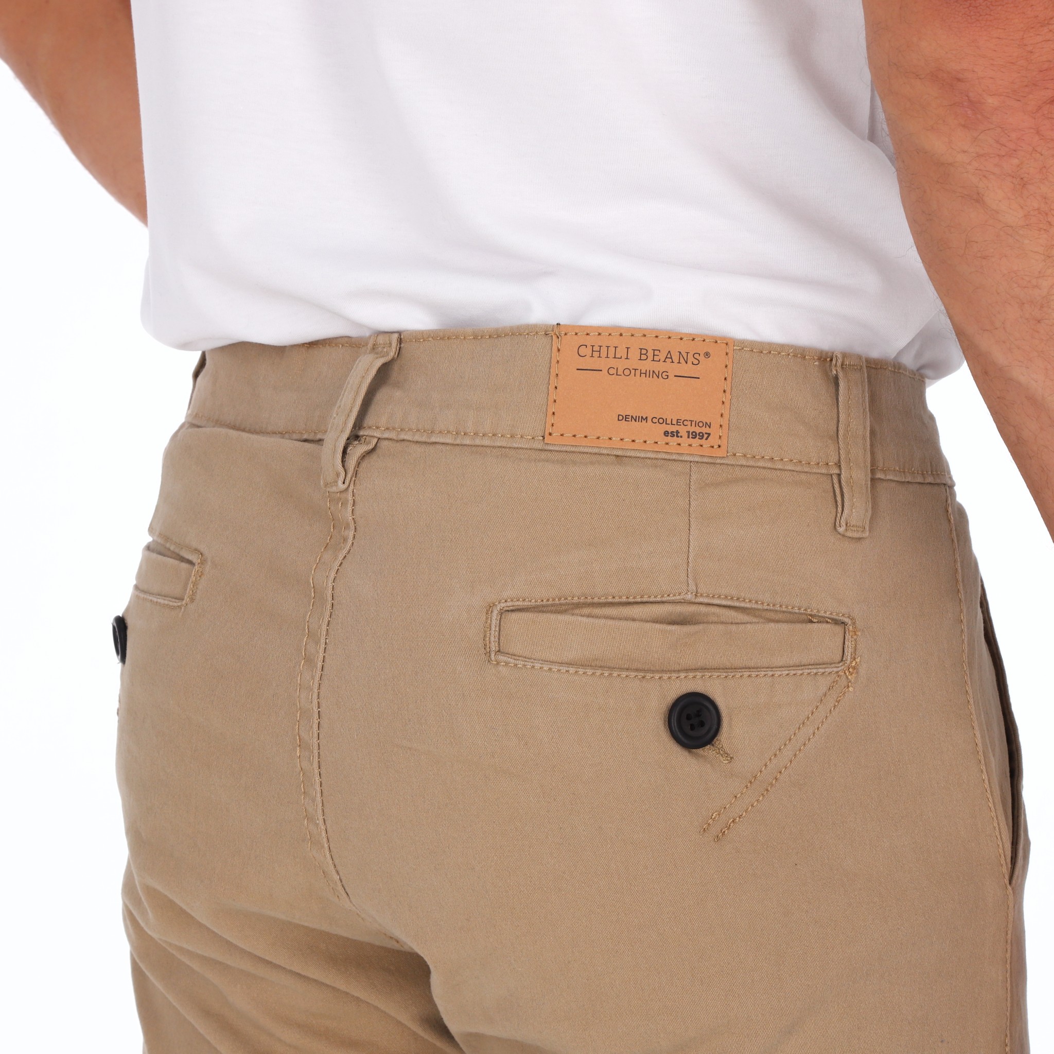 Foto 5 pulgar | Jeans De Gabardina Color Beige Para Hombre Chb Chili Beans Clothing Co.