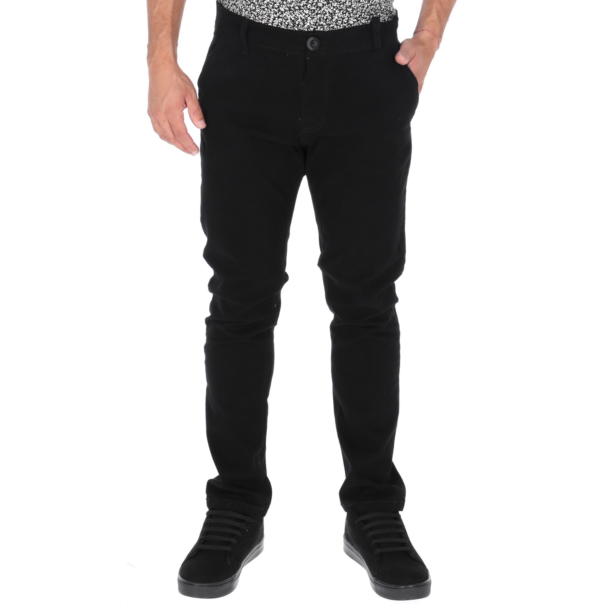 Foto 2 pulgar | Jeans De Gabardina Color Negro Para Hombre Chb Chili Beans Clothing Co.