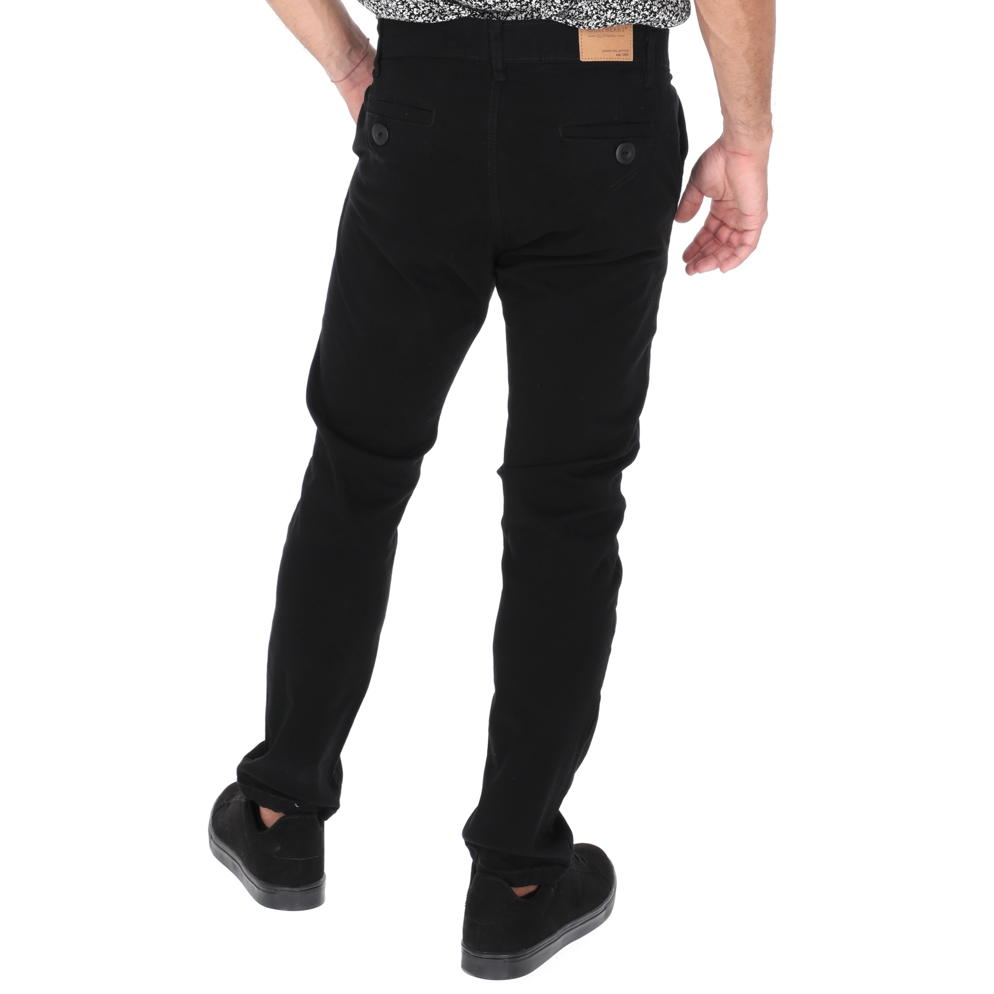 Foto 4 pulgar | Jeans De Gabardina Color Negro Para Hombre Chb Chili Beans Clothing Co.