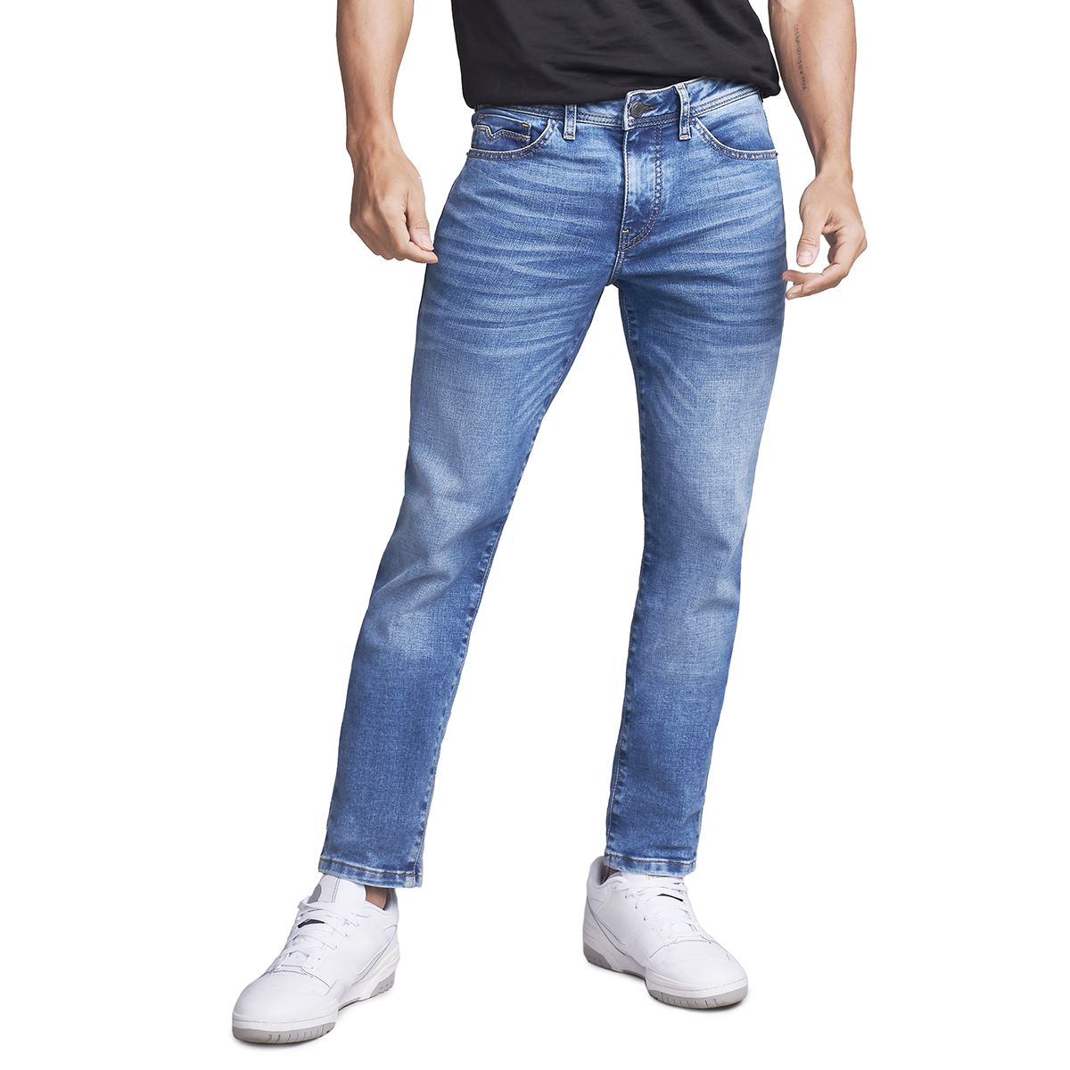 Foto 2 pulgar | Jeans Mezclilla Hombre Pantalon Skinny Cintura Regular Seven Jeans