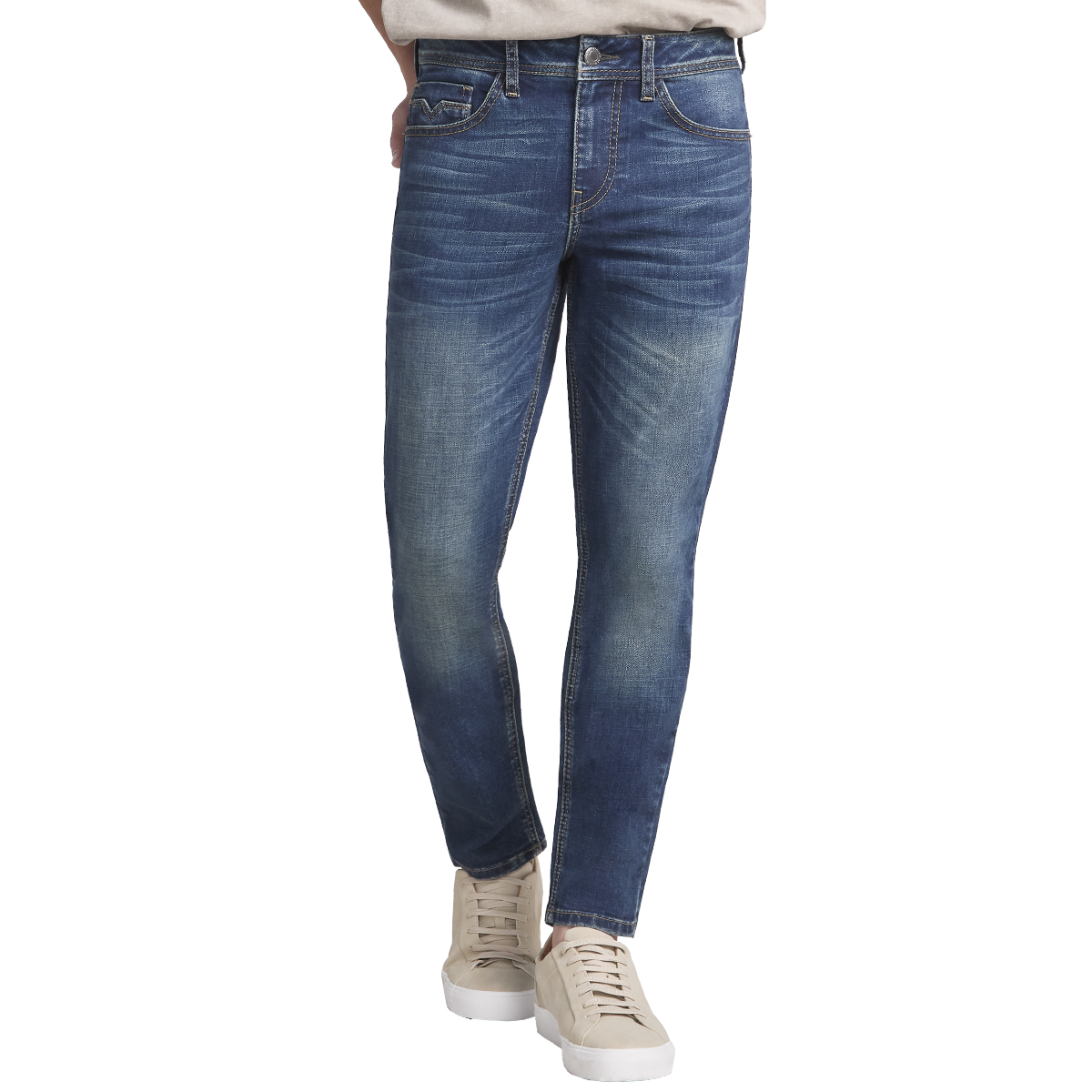 Foto 2 pulgar | Jeans Mezclilla Hombre Pantalon Skinny Cintura Regular Seven Jeans