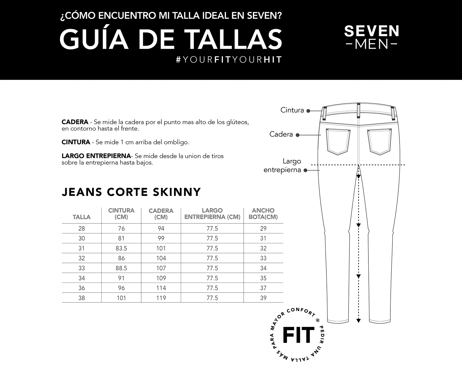 Foto 6 pulgar | Jeans Mezclilla Hombre Pantalon Skinny Cintura Regular Seven Jeans