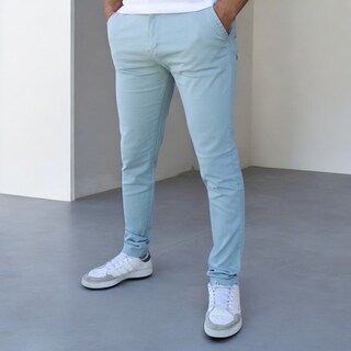 Foto 2 | Pantalón Skinny De Gabardina Cenizo John Silver