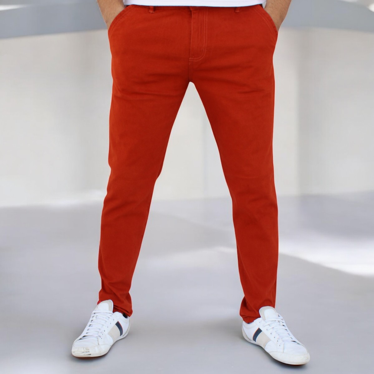 Foto 1 | Pantalón Skinny De Gabardina Shedrón John Silver