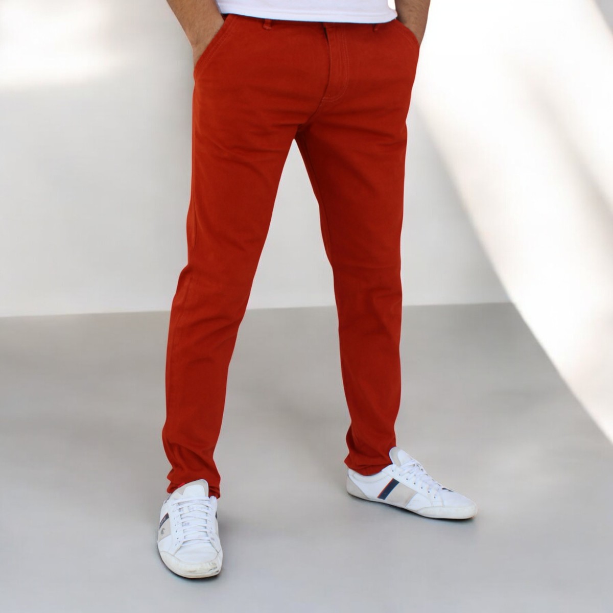 Foto 2 | Pantalón Skinny De Gabardina Shedrón John Silver