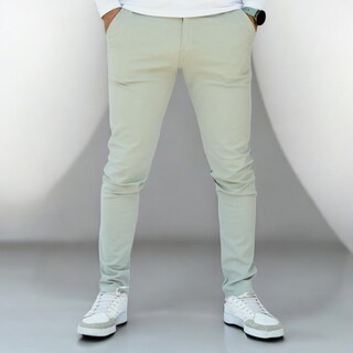 Foto 1 | Pantalón Skinny De Gabardina Verde Olivo John Silver