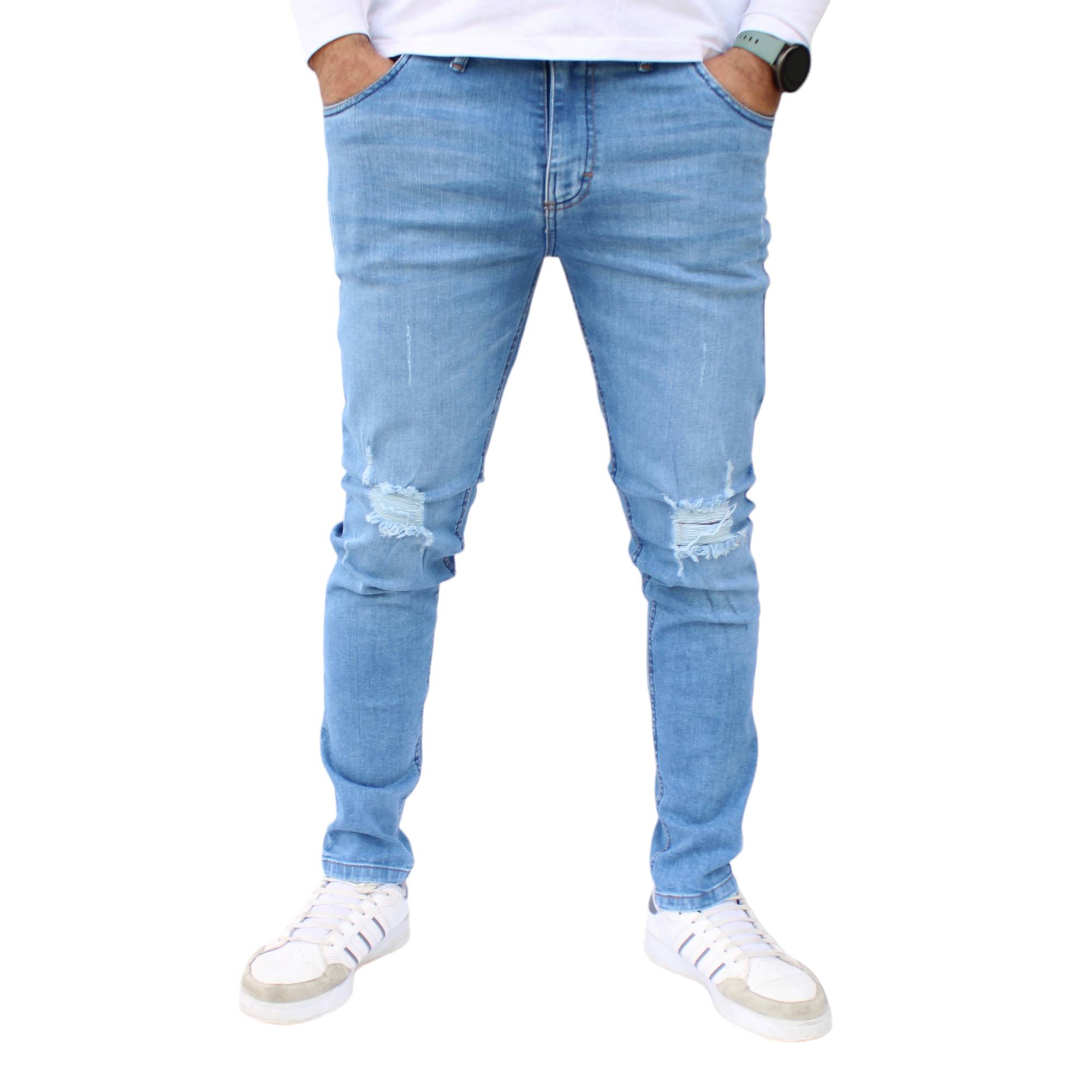 Pantalón Skinny De Mezclilla Mod 3 Froster Claro Demo John Silver