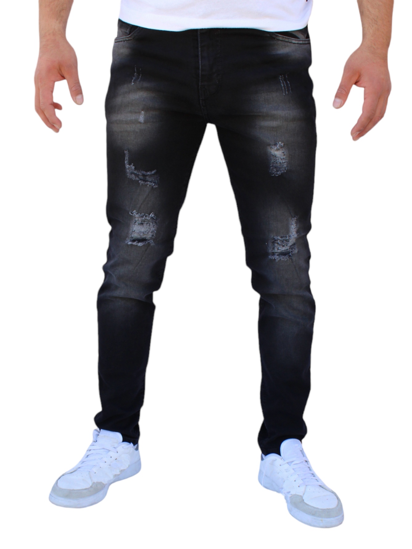 Pantalón Skinny De Mezclilla Mod 2 Negro Demo John Silver