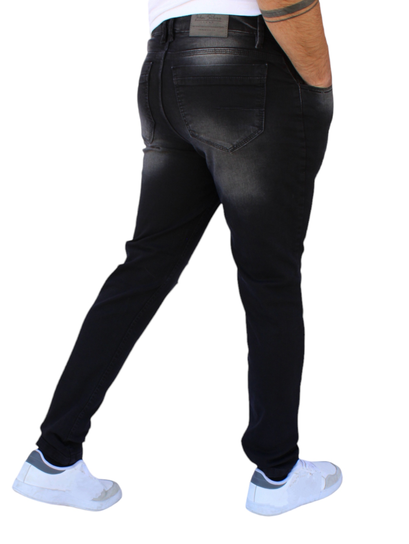 Foto 2 | Pantalón Skinny De Mezclilla Mod 2 Negro Demo John Silver