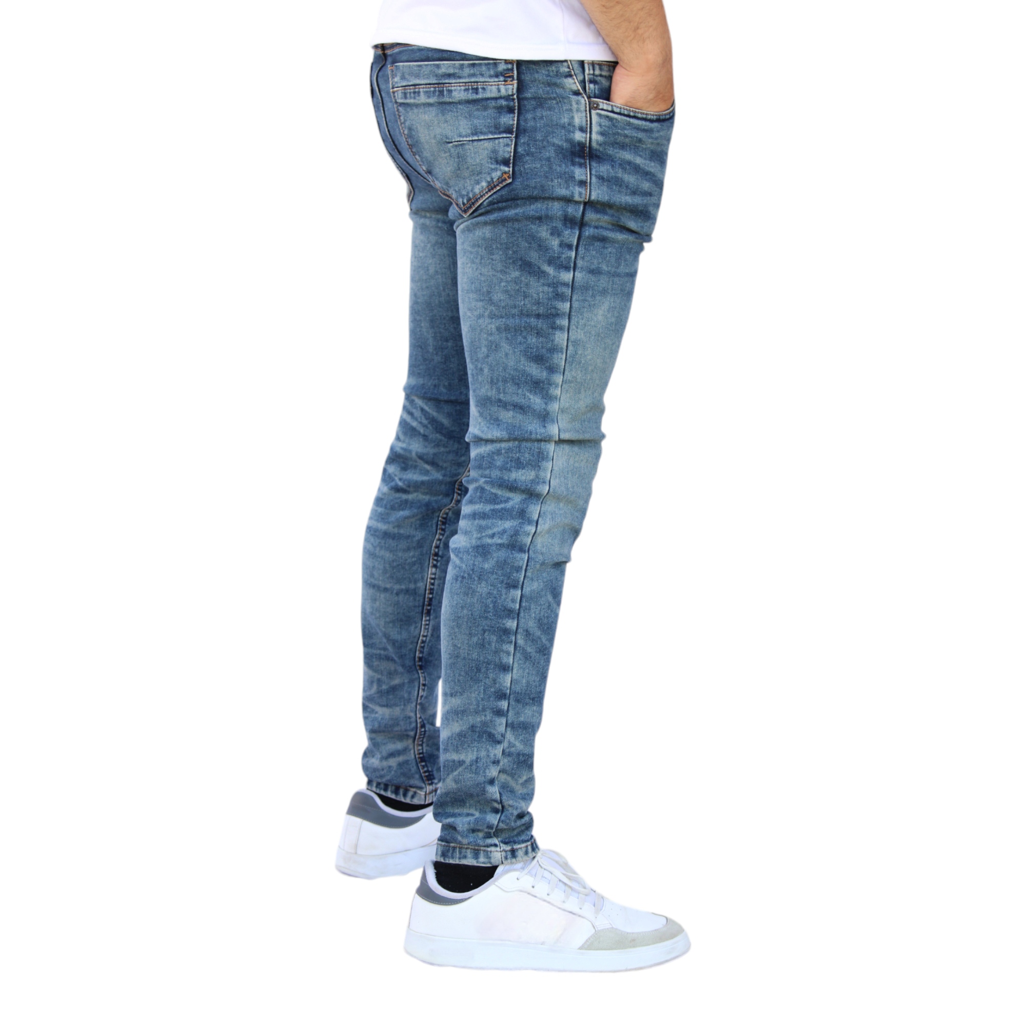Foto 4 pulgar | Pantalón Skinny John Silver y Diseño para Hombre