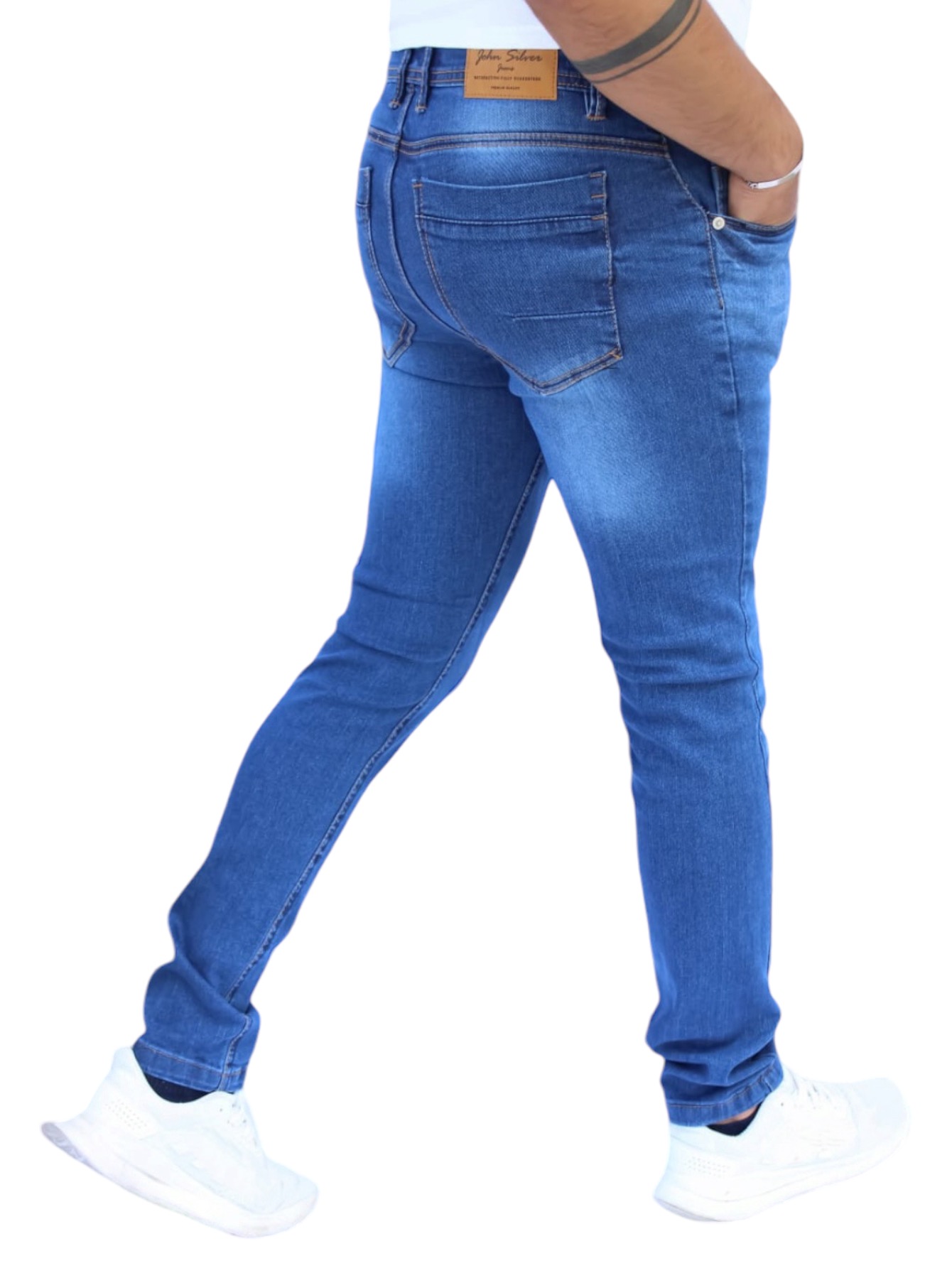 Foto 4 pulgar | Jeans Skinny John Silver y Diseño para Hombre