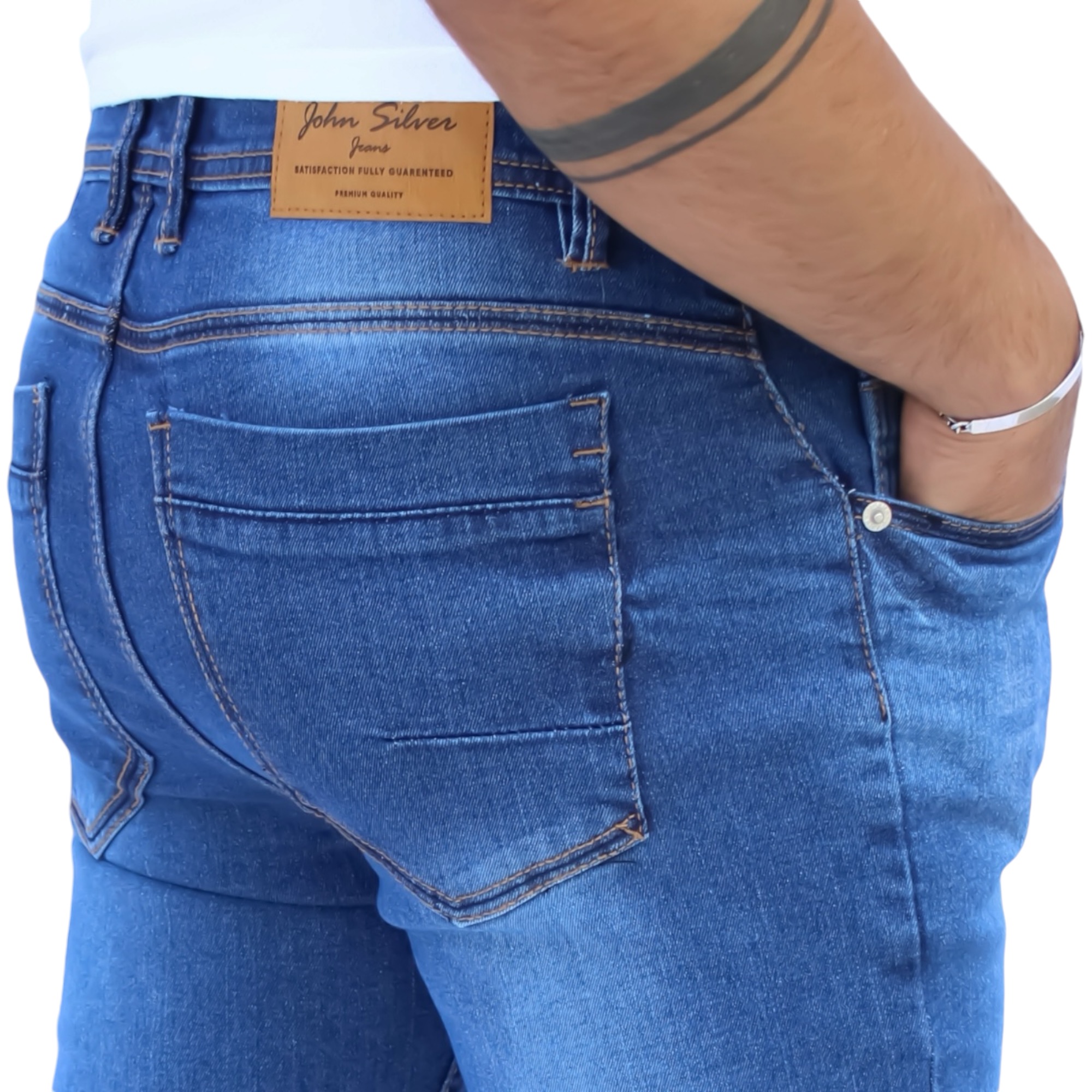 Foto 5 pulgar | Jeans Skinny John Silver y Diseño para Hombre