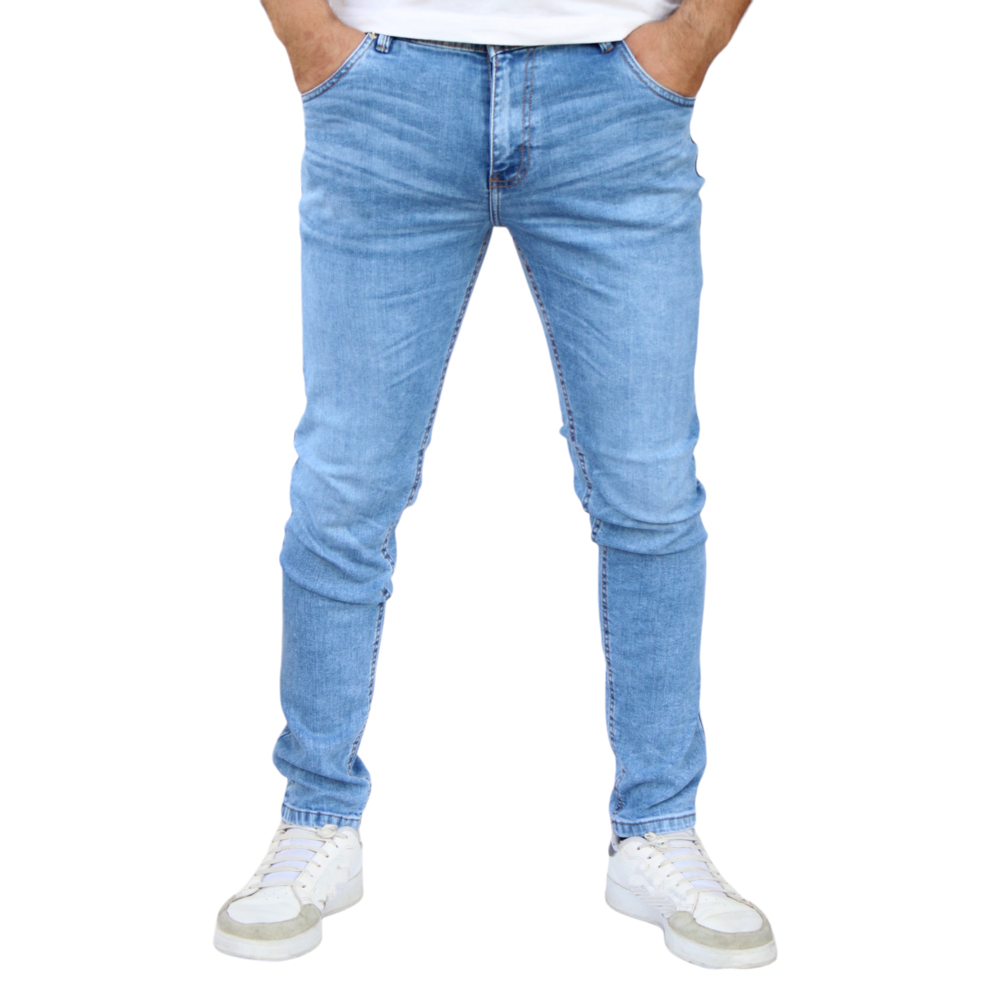 Foto 1 | Pantalón Skinny De Mezclilla Mod 1 Laser Azul Froster Claro John Silver