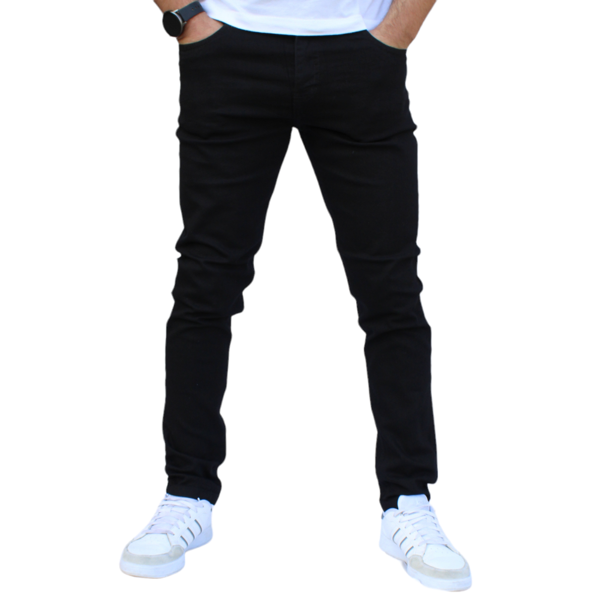 Foto 2 pulgar | Pantalón Skinny De Mezclilla Mod 1 Negro John Silver