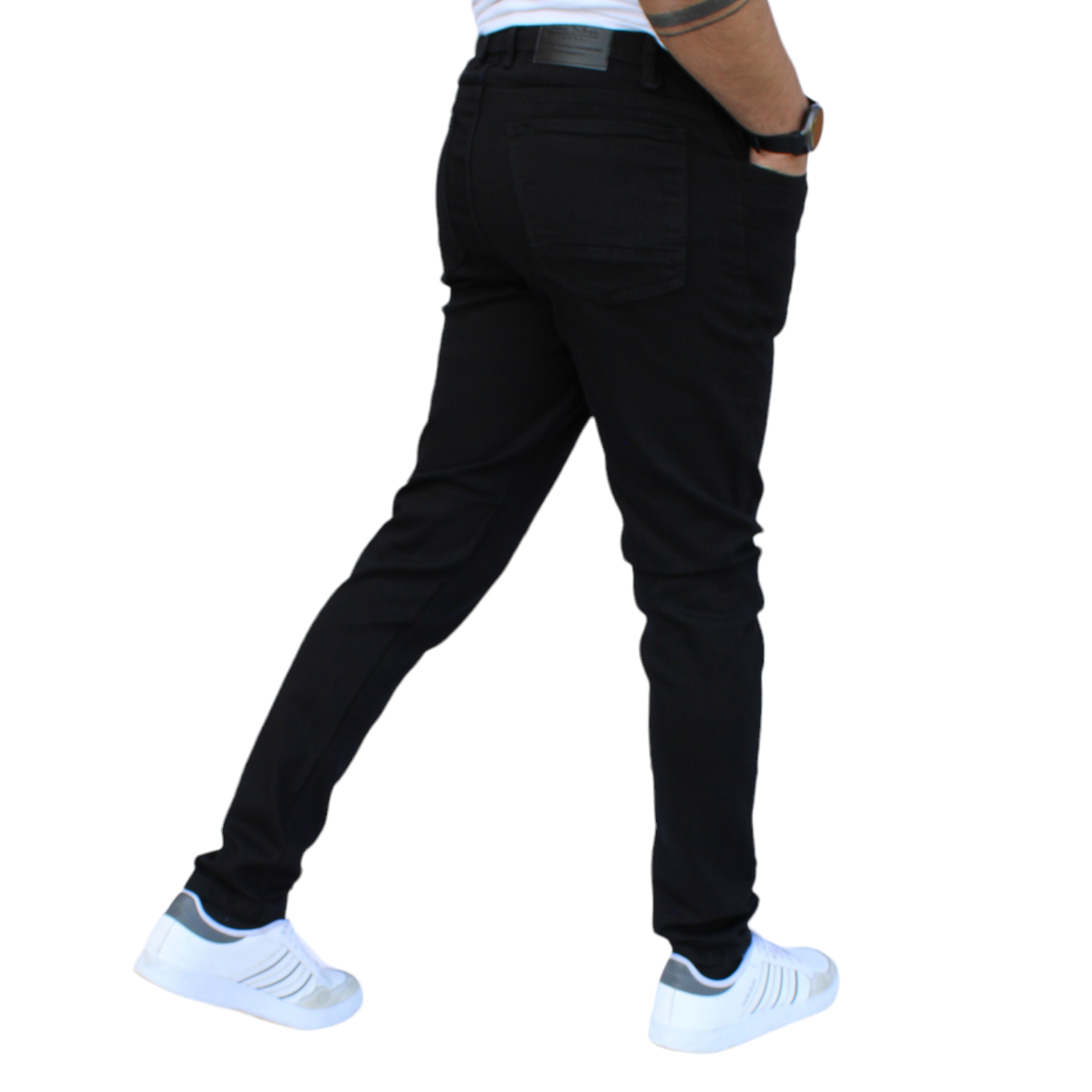 Foto 3 pulgar | Pantalón Skinny De Mezclilla Mod 1 Negro John Silver