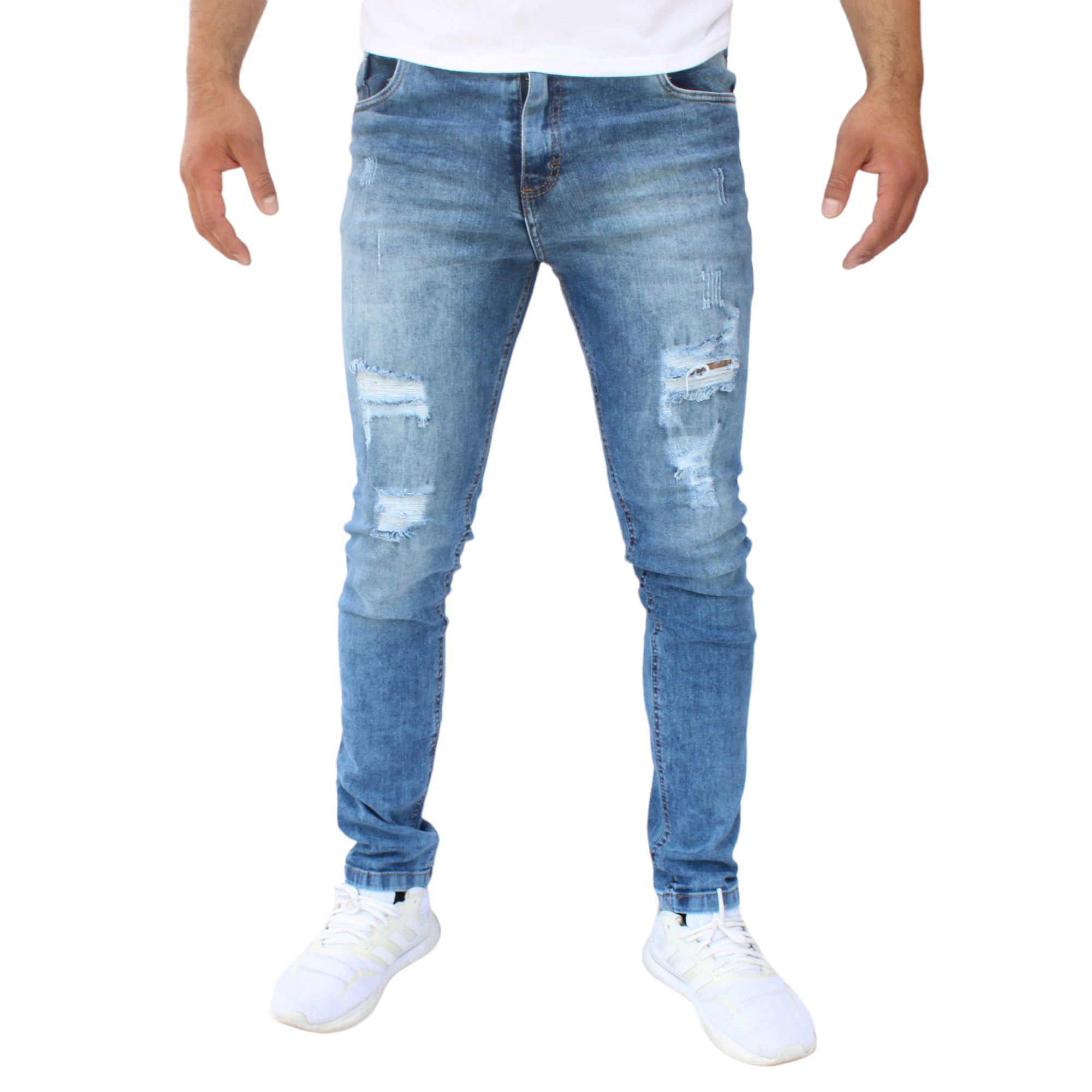 Foto 2 pulgar | Pantalón Skinny De Mezclilla Mod 1 Azul Acero Demo  John Silver
