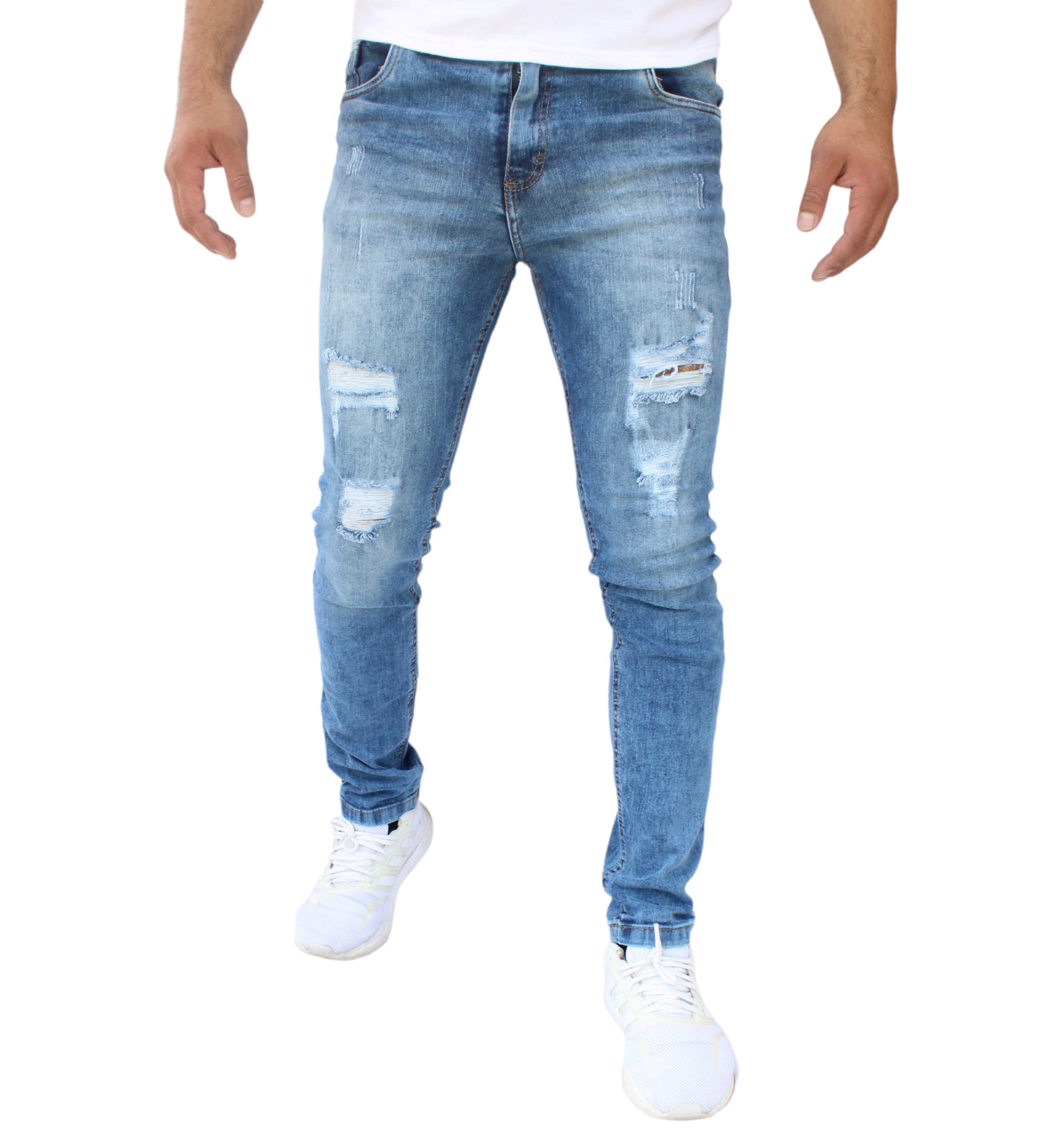 Foto 2 | Pantalón Skinny De Mezclilla Mod 1 Azul Acero Demo  John Silver