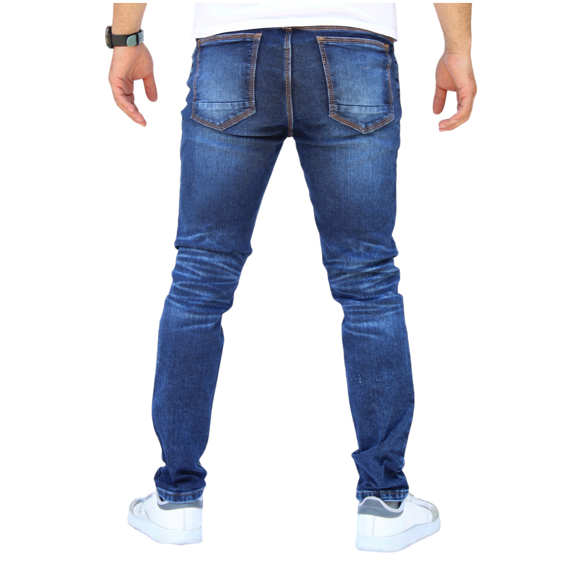 Foto 5 pulgar | Pantalón Skinny De Mezclilla Mod 1 Laser Petroleo John Silver