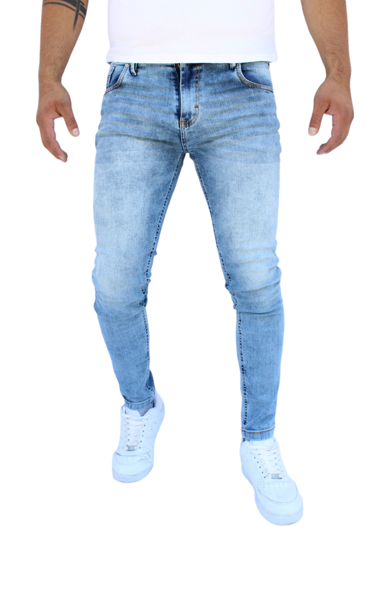 Foto 2 pulgar | Pantalón Skinny De Mezclilla Mod 1 Azul Froster Claro John Silver