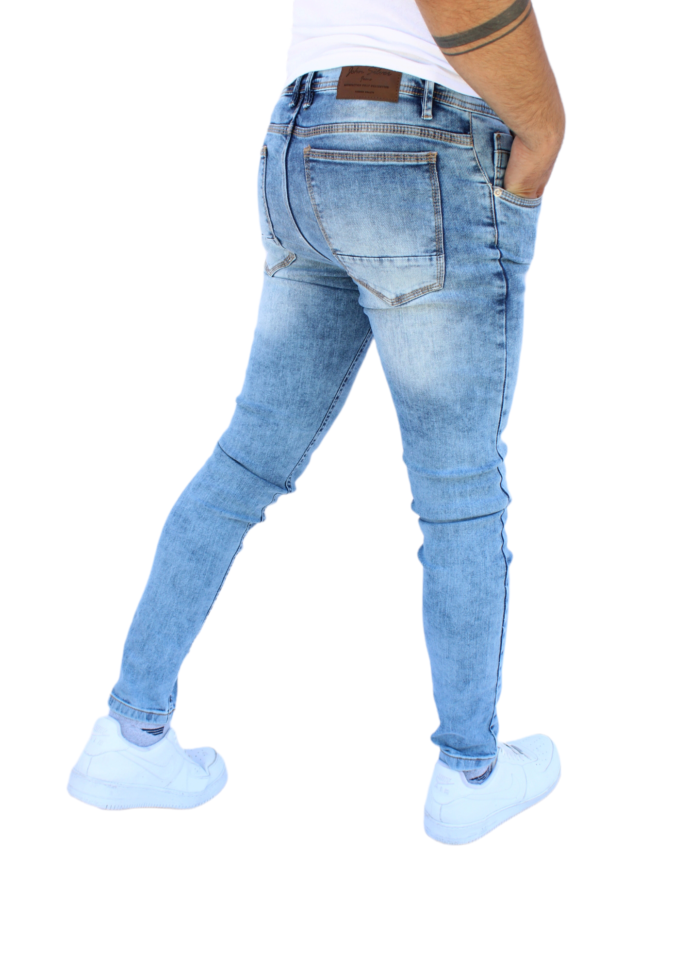 Foto 2 | Pantalón Skinny De Mezclilla Mod 1 Azul Froster Claro John Silver