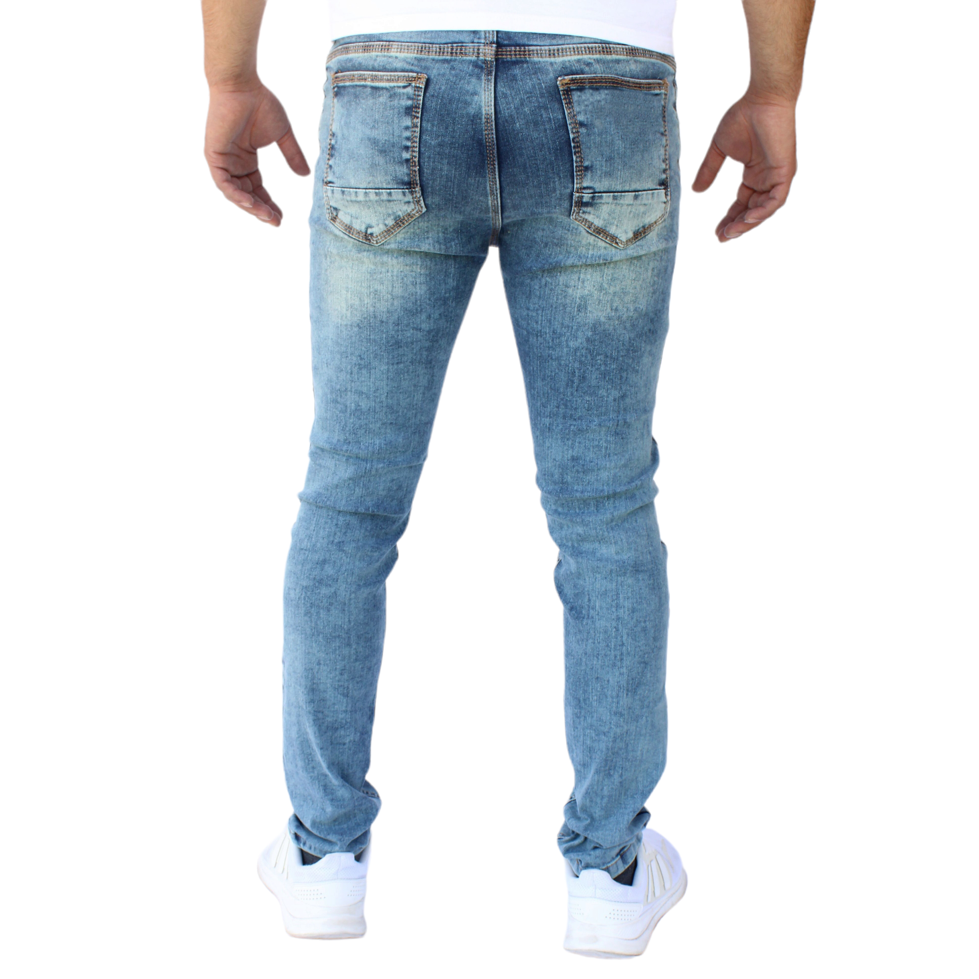 Foto 3 | Pantalón Skinny De Mezclilla Mod 1 Azul Verdoso Batick   John Silver