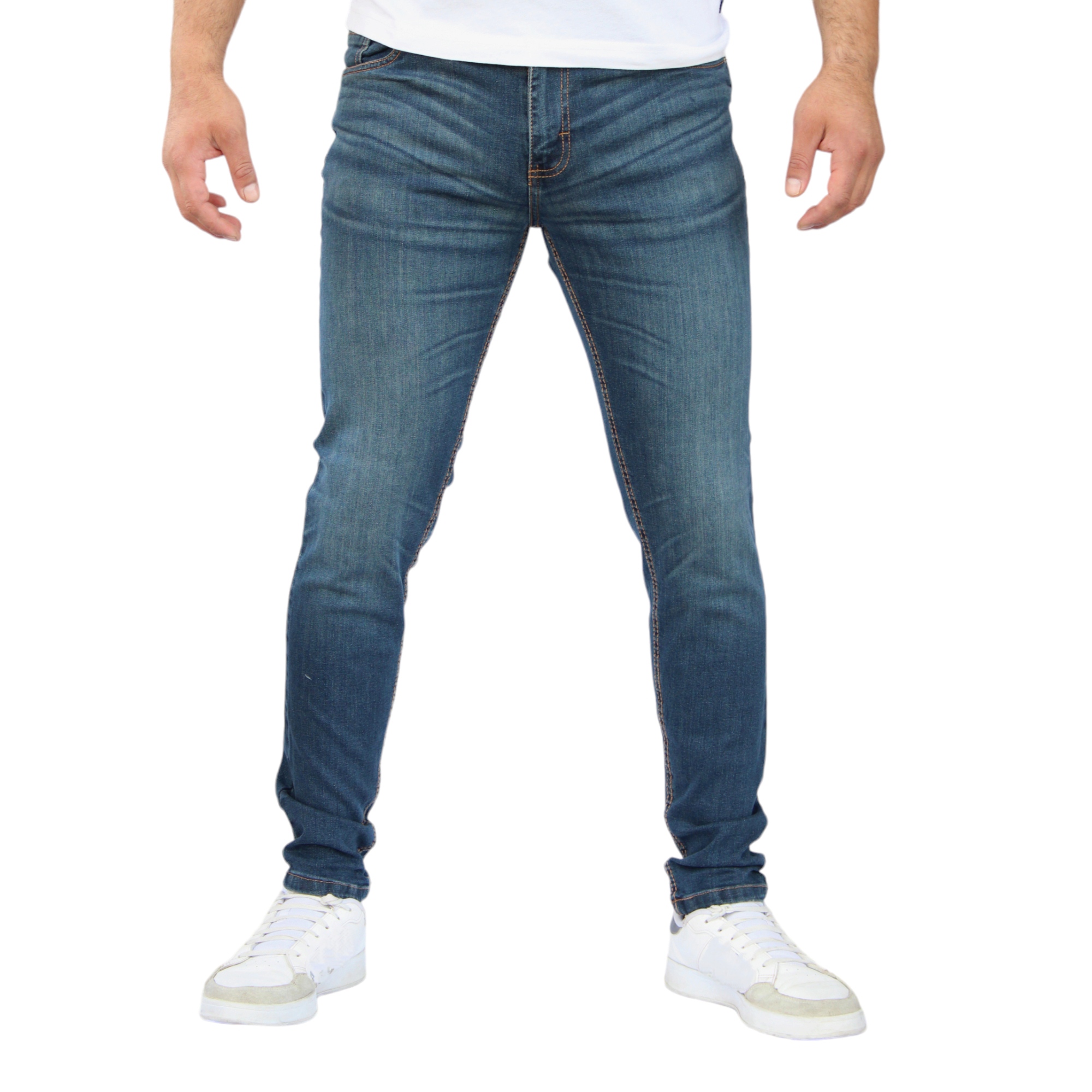 Foto 1 | Pantalón Skinny De Mezclilla Mod 1 Laser Verdoso John Silver