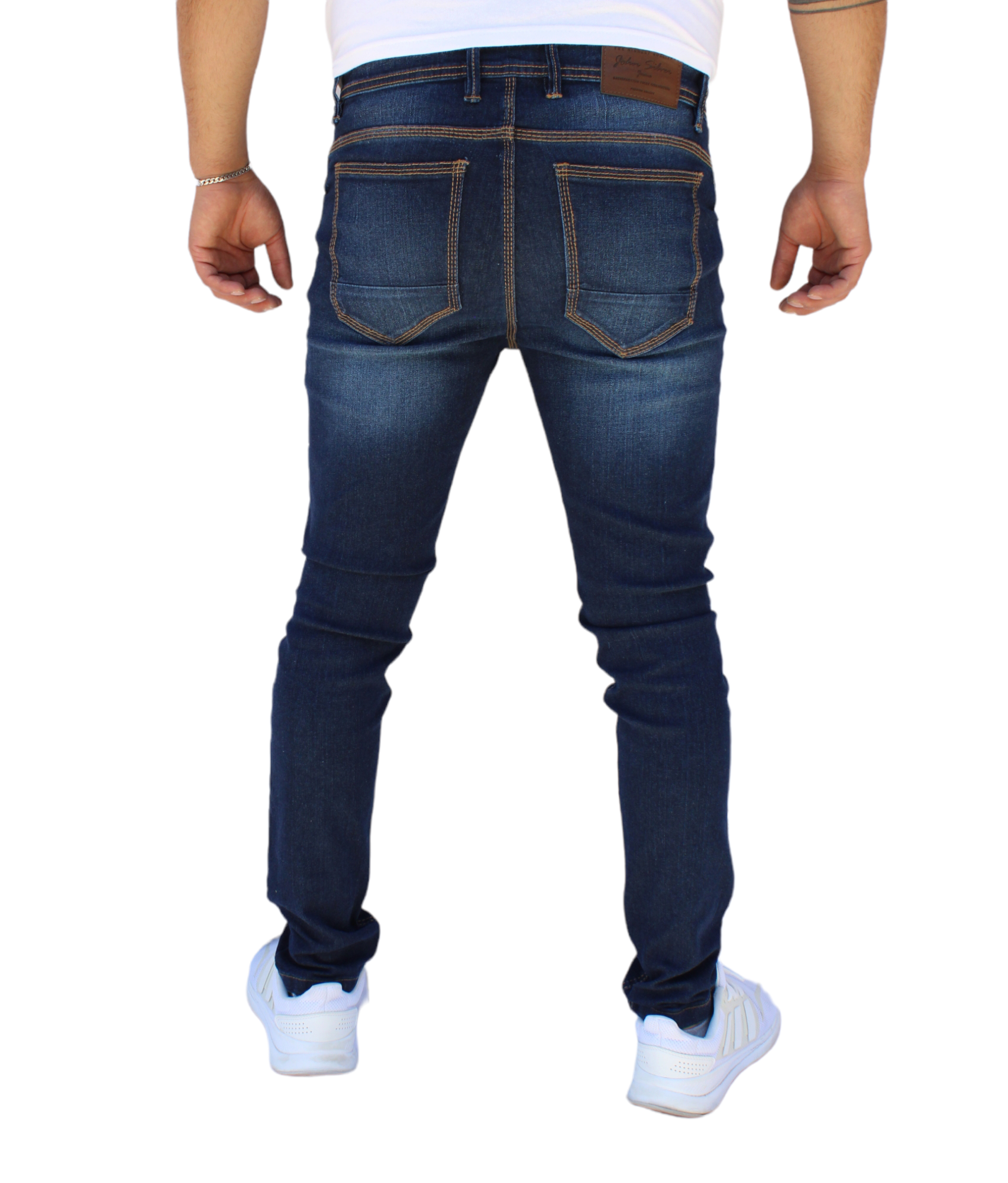 Foto 5 | Pantalón Skinny De Mezclilla Mod 1 Azul Obscuro Demo  John Silver